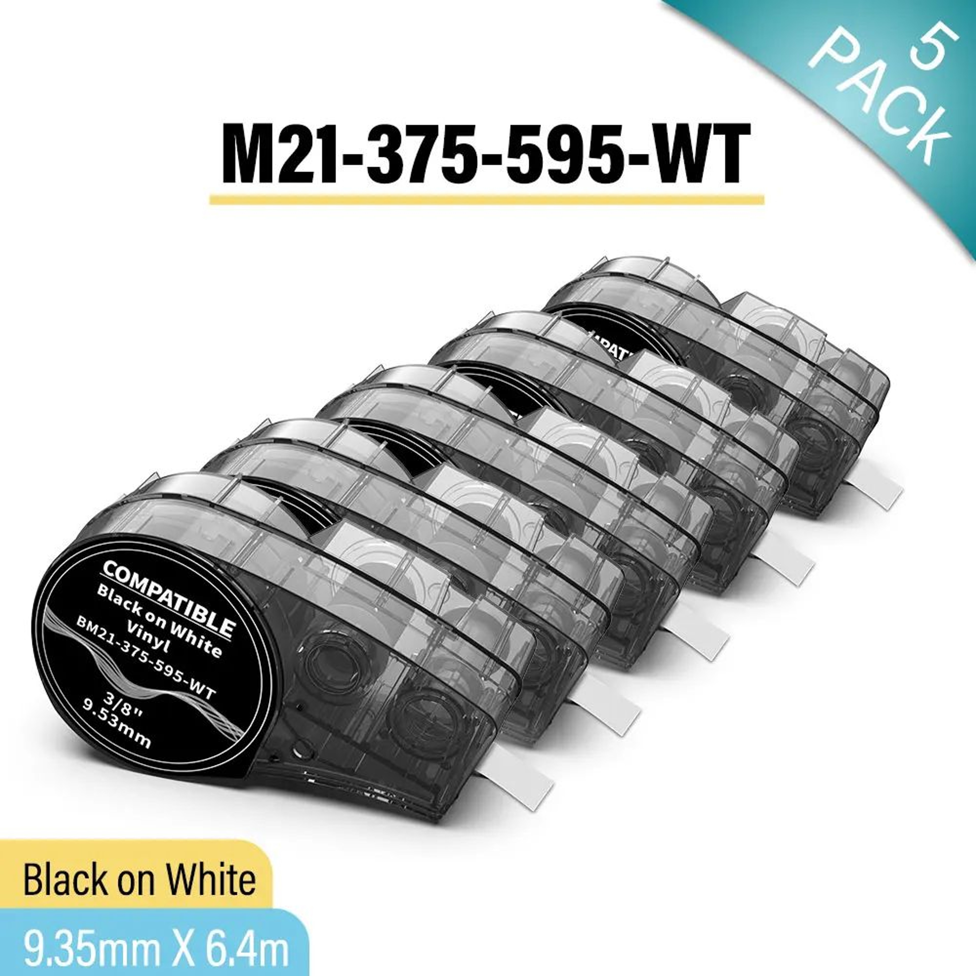 M21 Compatible High Adhesion Vinyl Label Tape For Indoor And Outdoor Use 13