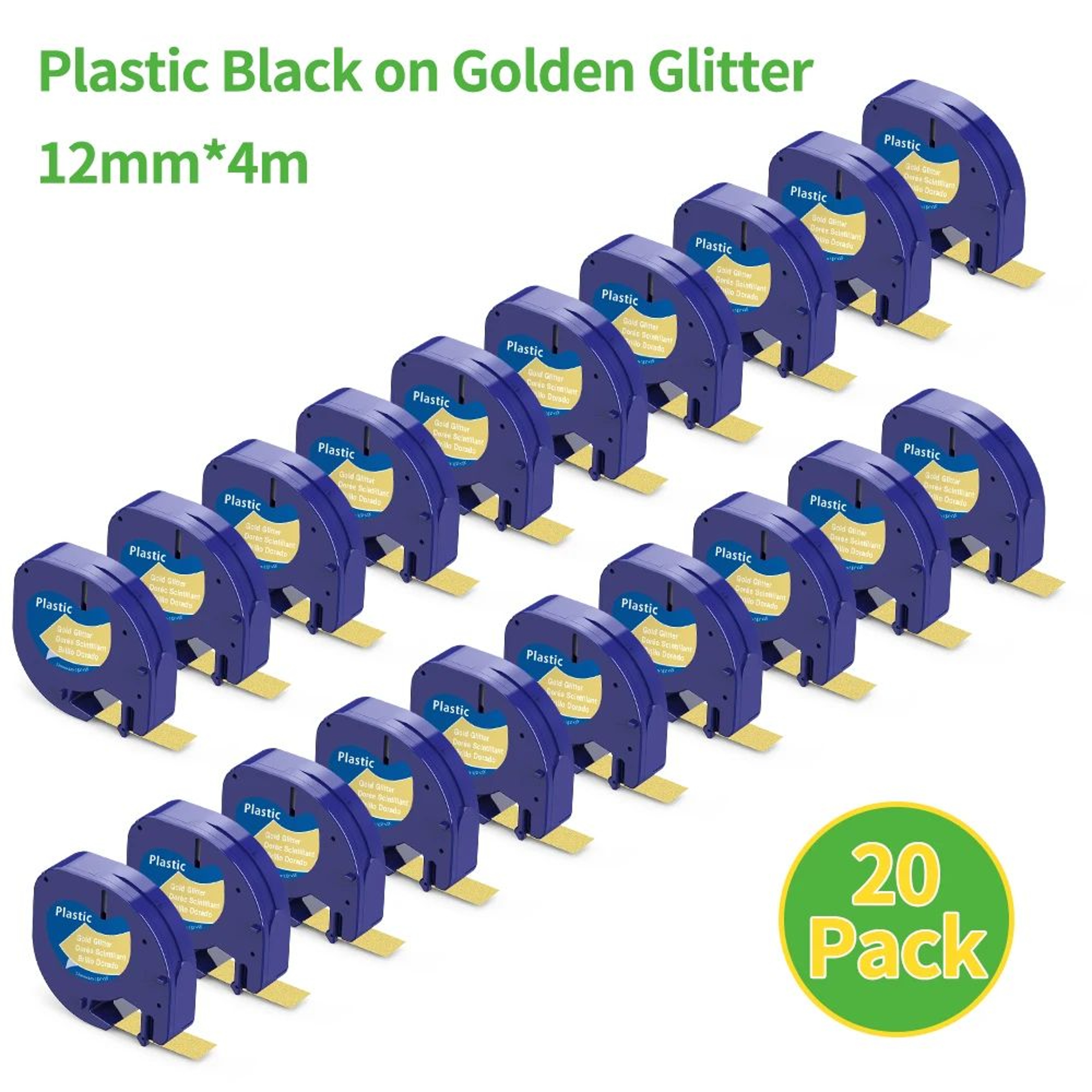 Compatible DYMO LetraTag 12mm Plastic Label Tape Refills For LT100H 200B QX50 11