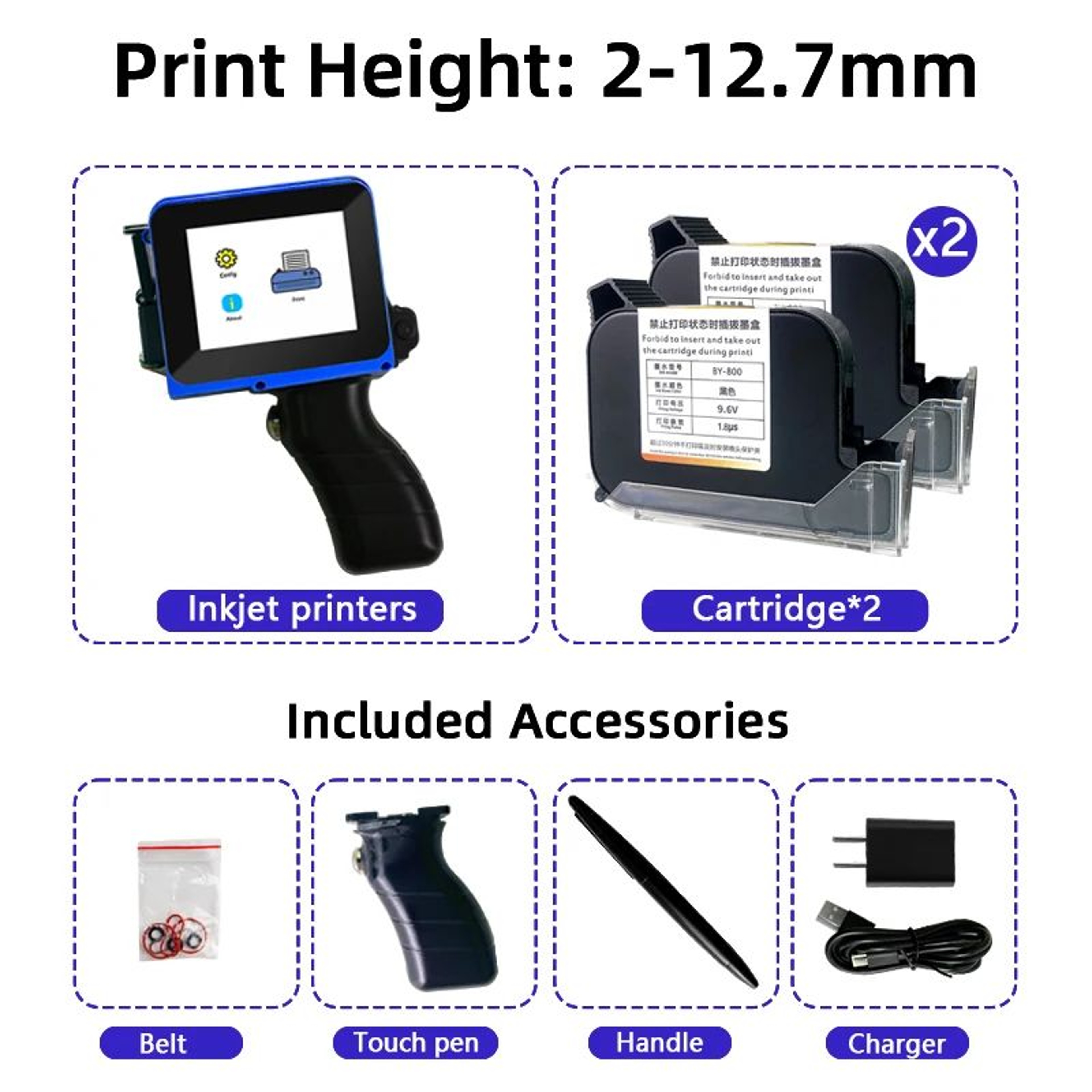 Mini Handheld Inkjet Printer For Date Coding QR Codes And Packaging 6
