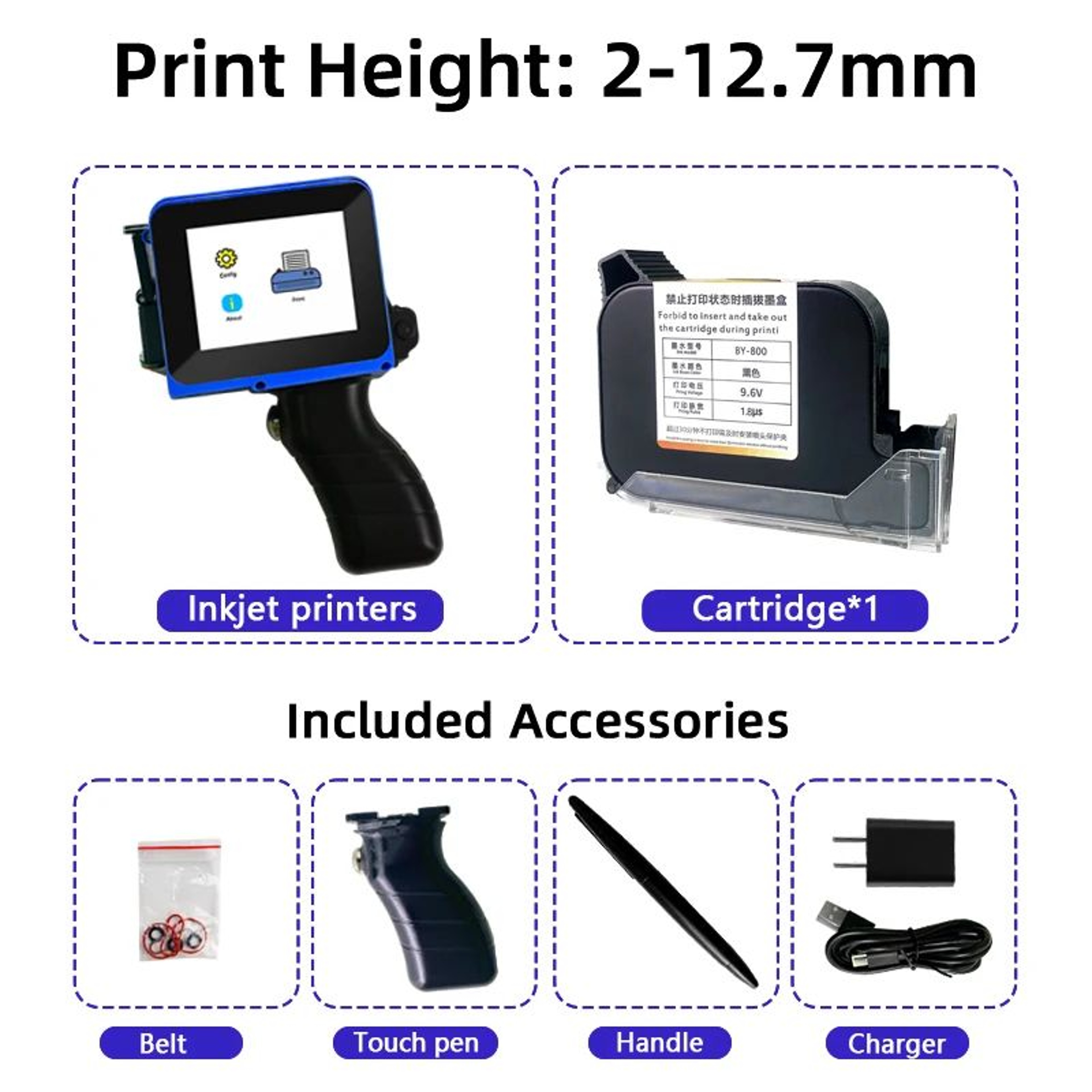 Mini Handheld Inkjet Printer For Date Coding QR Codes And Packaging 8