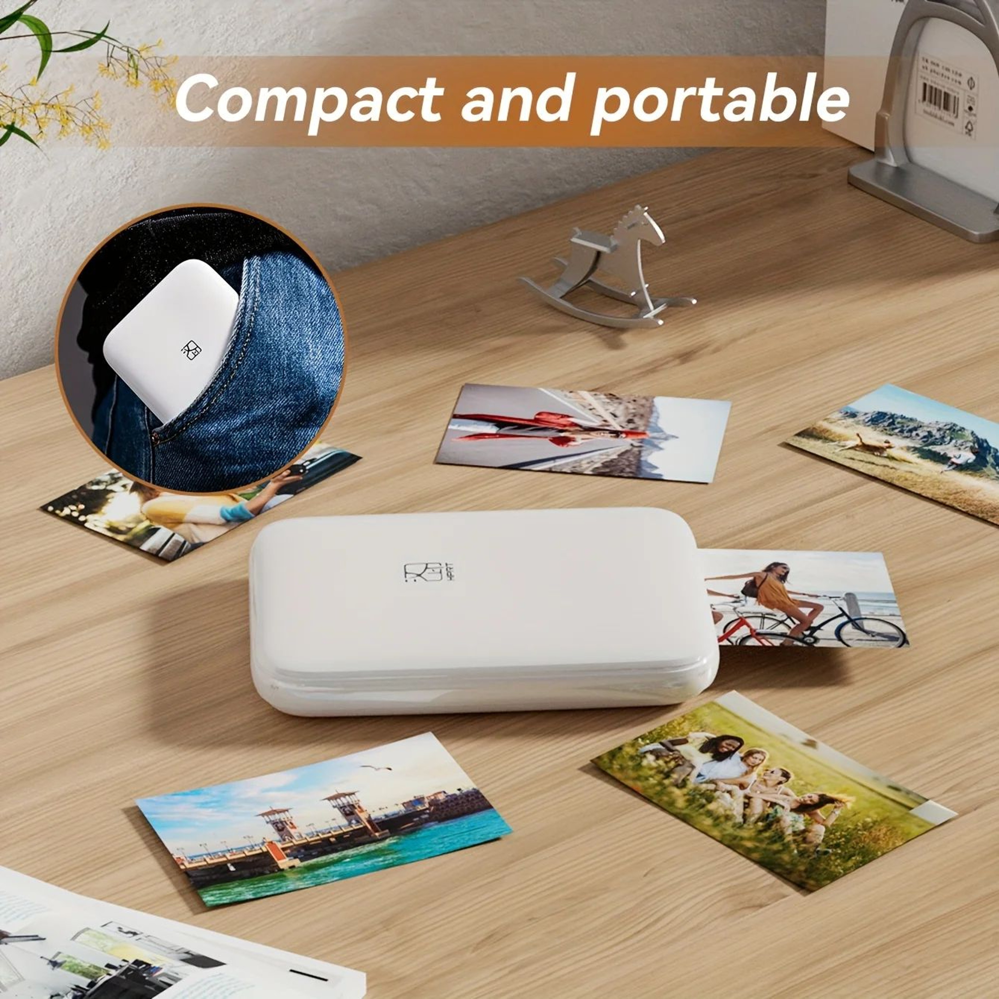 Portable 2x3 Inch Bluetooth Color Photo Printer For Smartphones 3