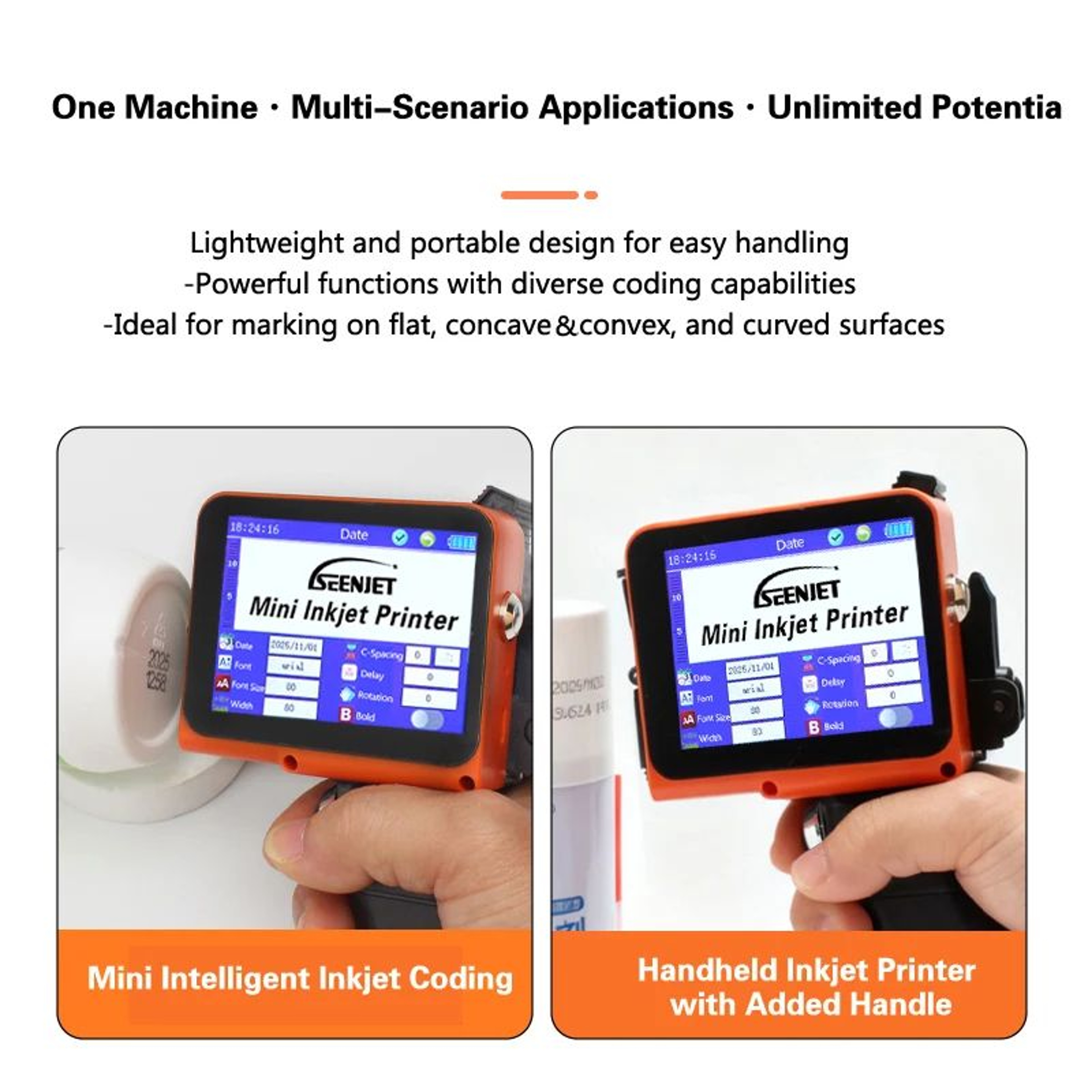 Mini Handheld Inkjet Printer For Expiry Dates QR Codes And Product Packaging 5