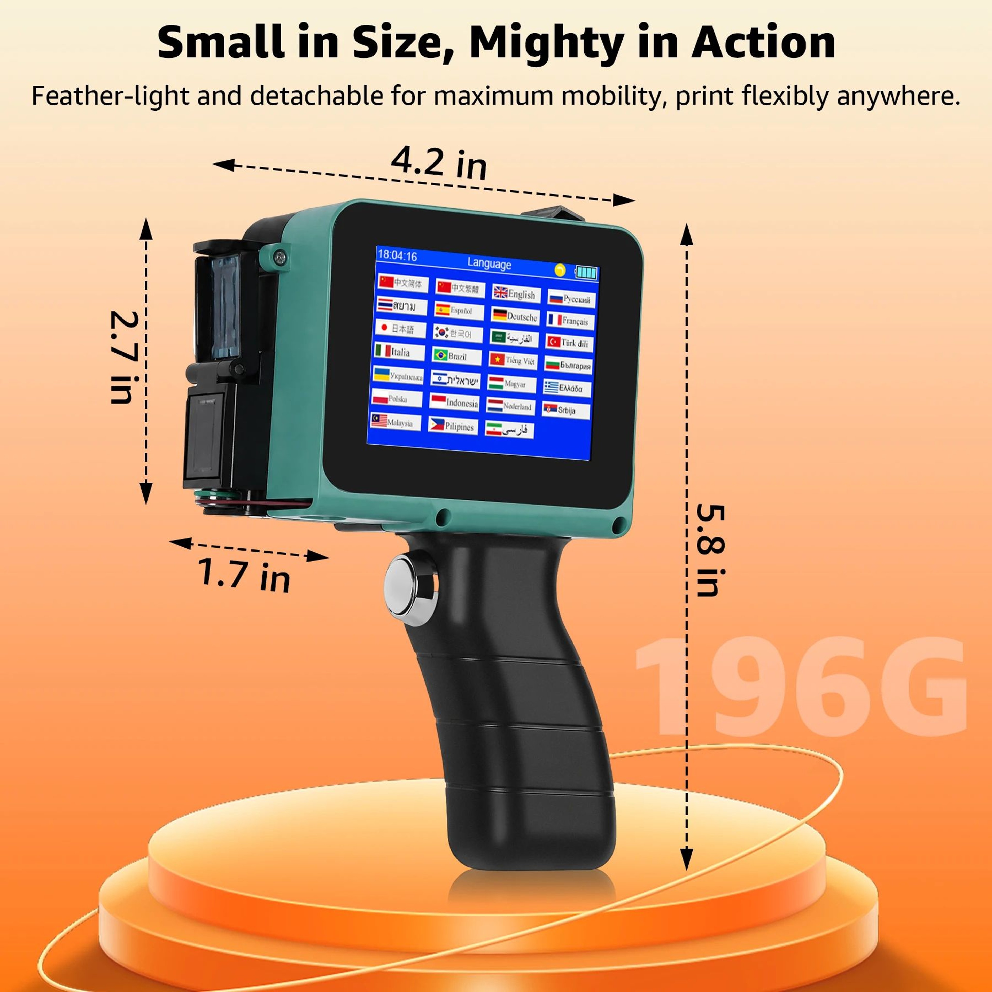 CL05P Detachable Handheld Inkjet Printer 127mm For QR Codes Barcodes And Expiry Dates 1