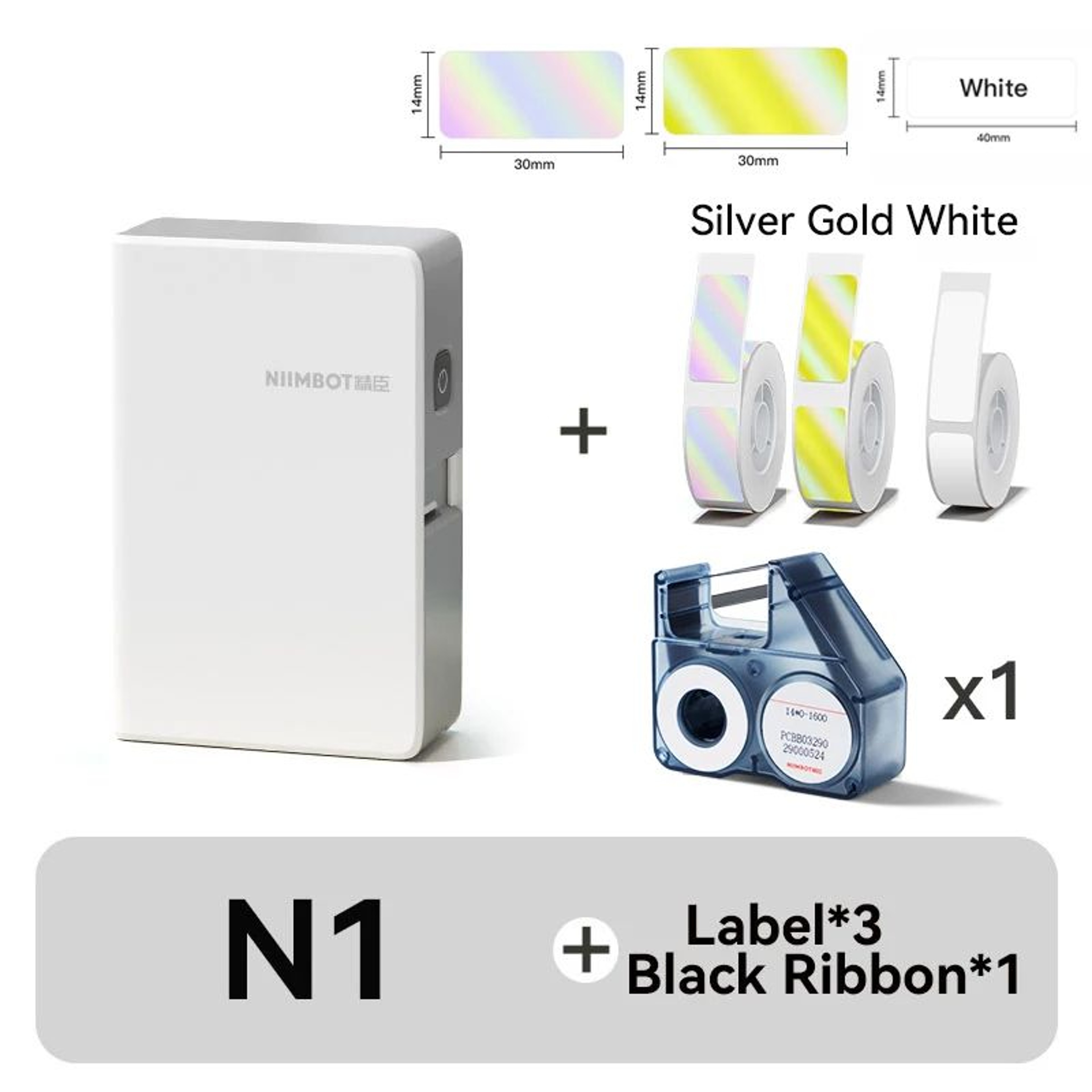 N1B18 Mini Portable Thermal Transfer Label Printer With LongLasting Ribbon And PET Stickers 14