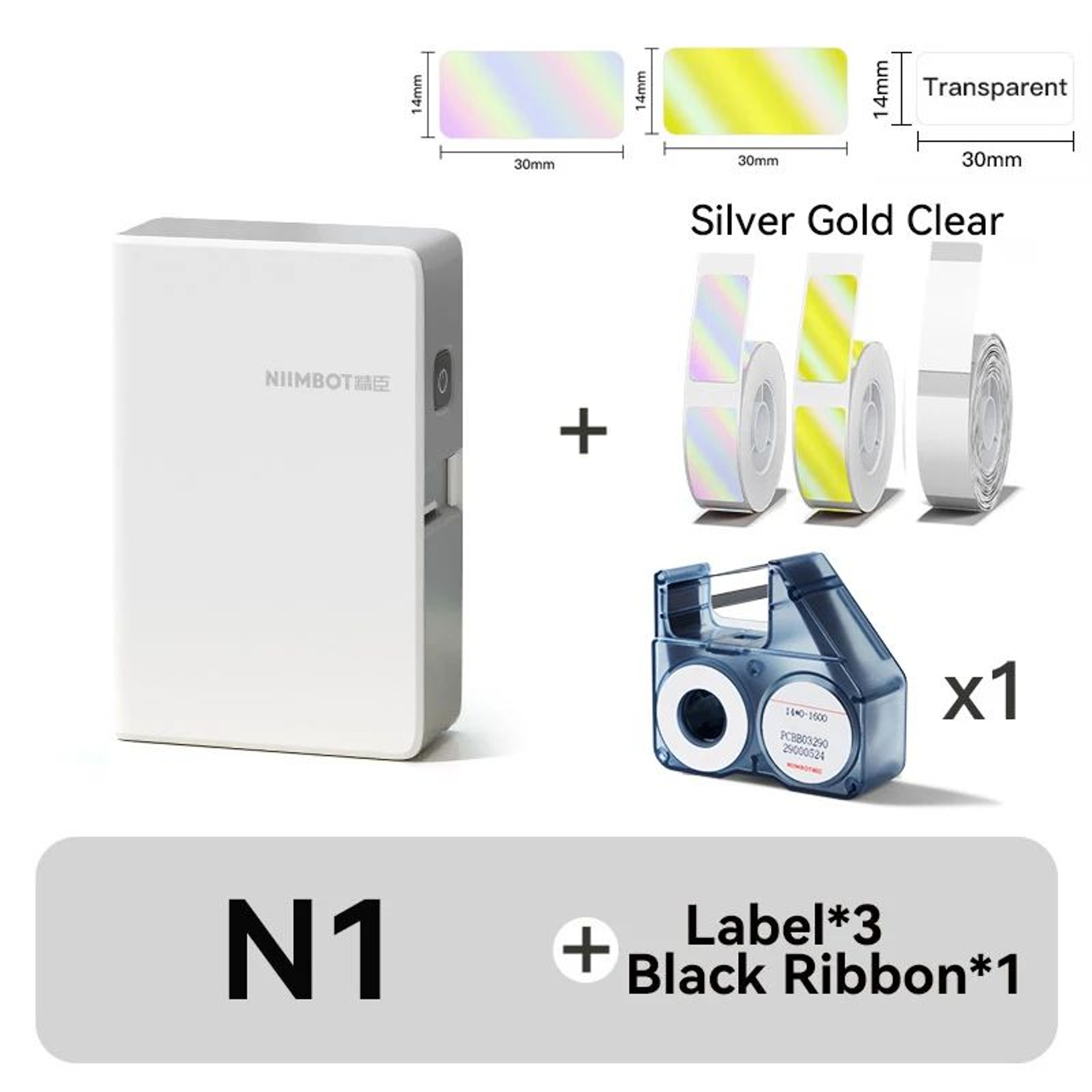 N1B18 Mini Portable Thermal Transfer Label Printer With LongLasting Ribbon And PET Stickers 15
