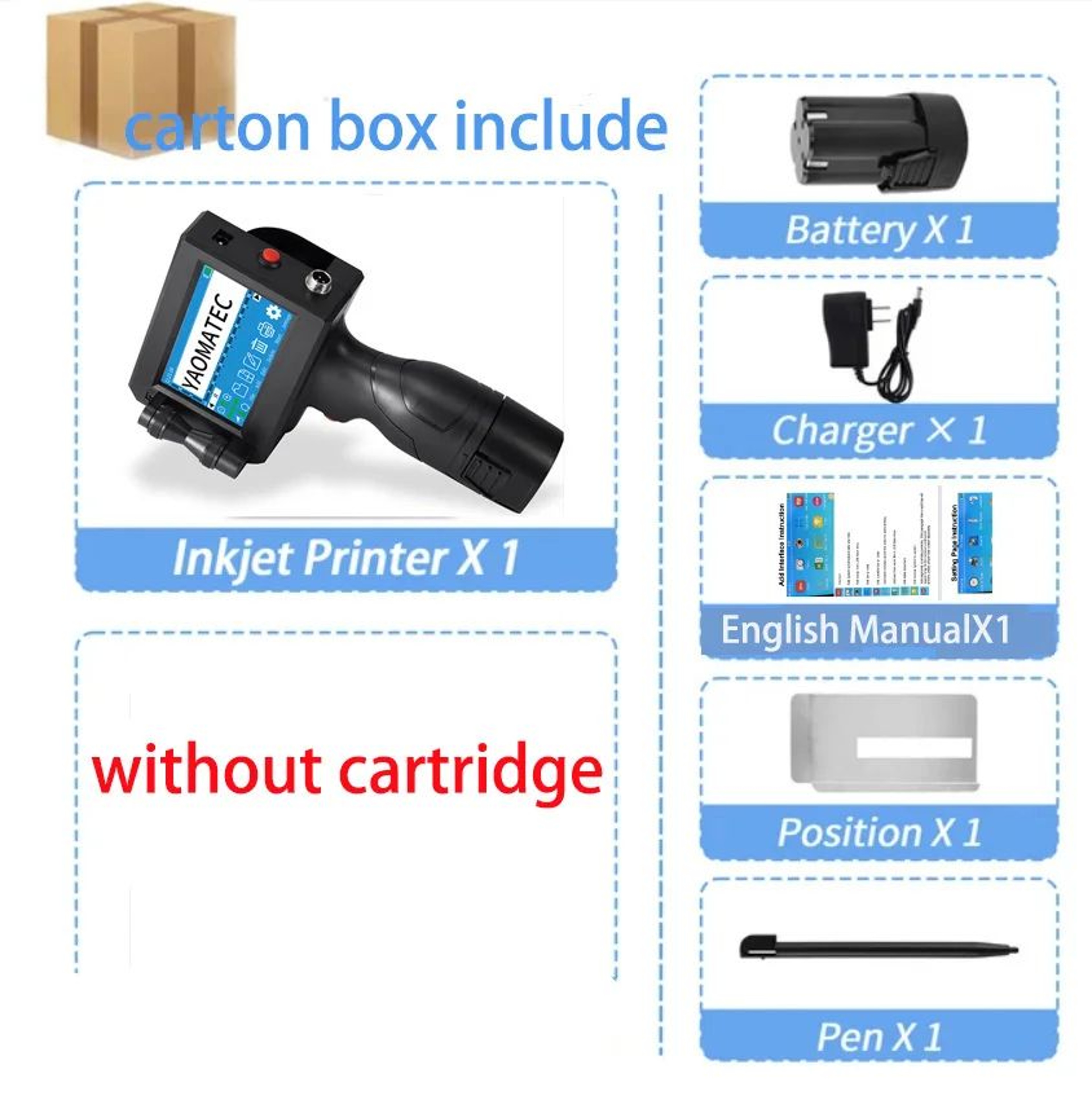 S1730 Portable Handheld Inkjet Printer For Expiry Dates Batch Codes And Logos 7