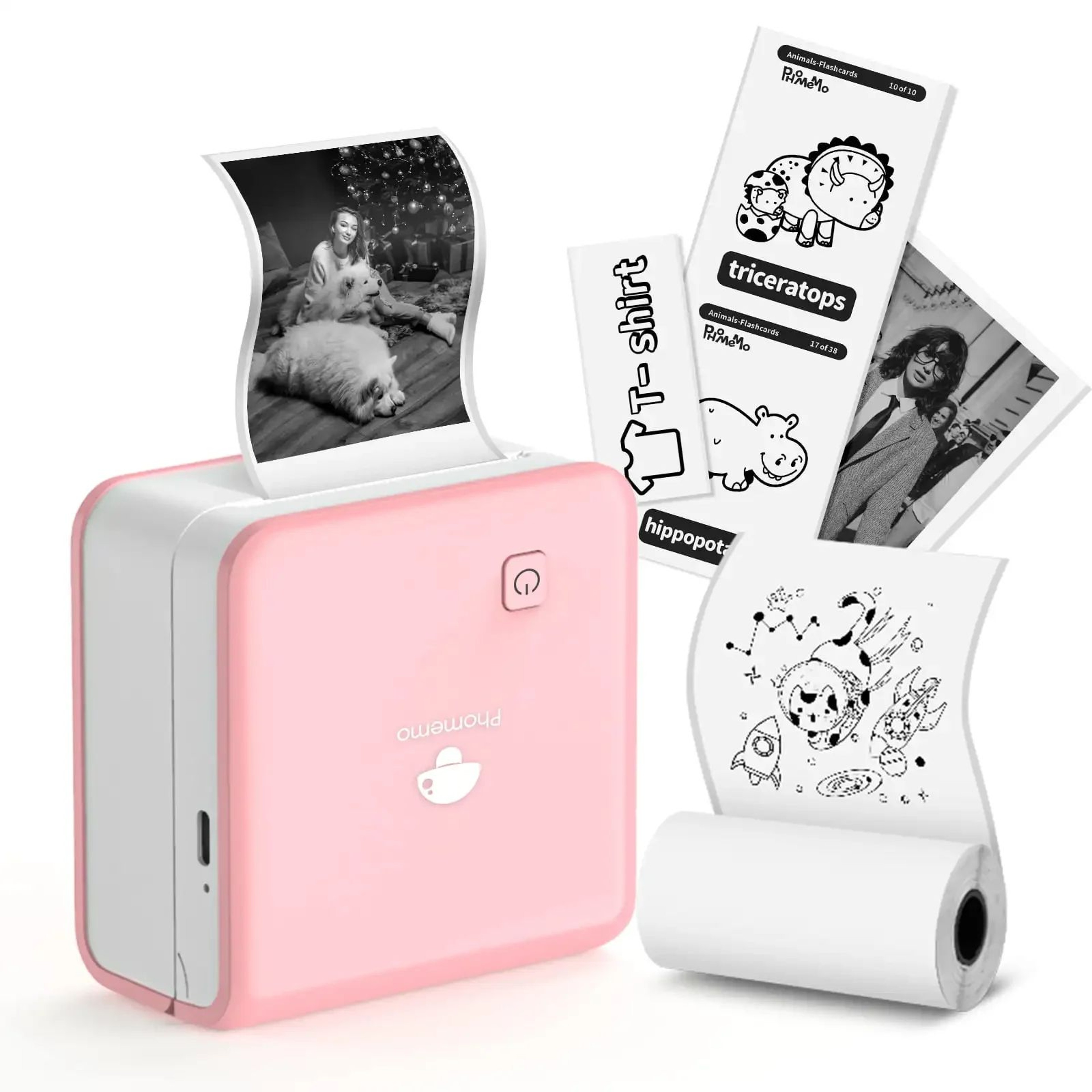 300DPI Mini Bluetooth Pocket Thermal Printer For IOS Android Portable Inkless Photo And Note Printe 7
