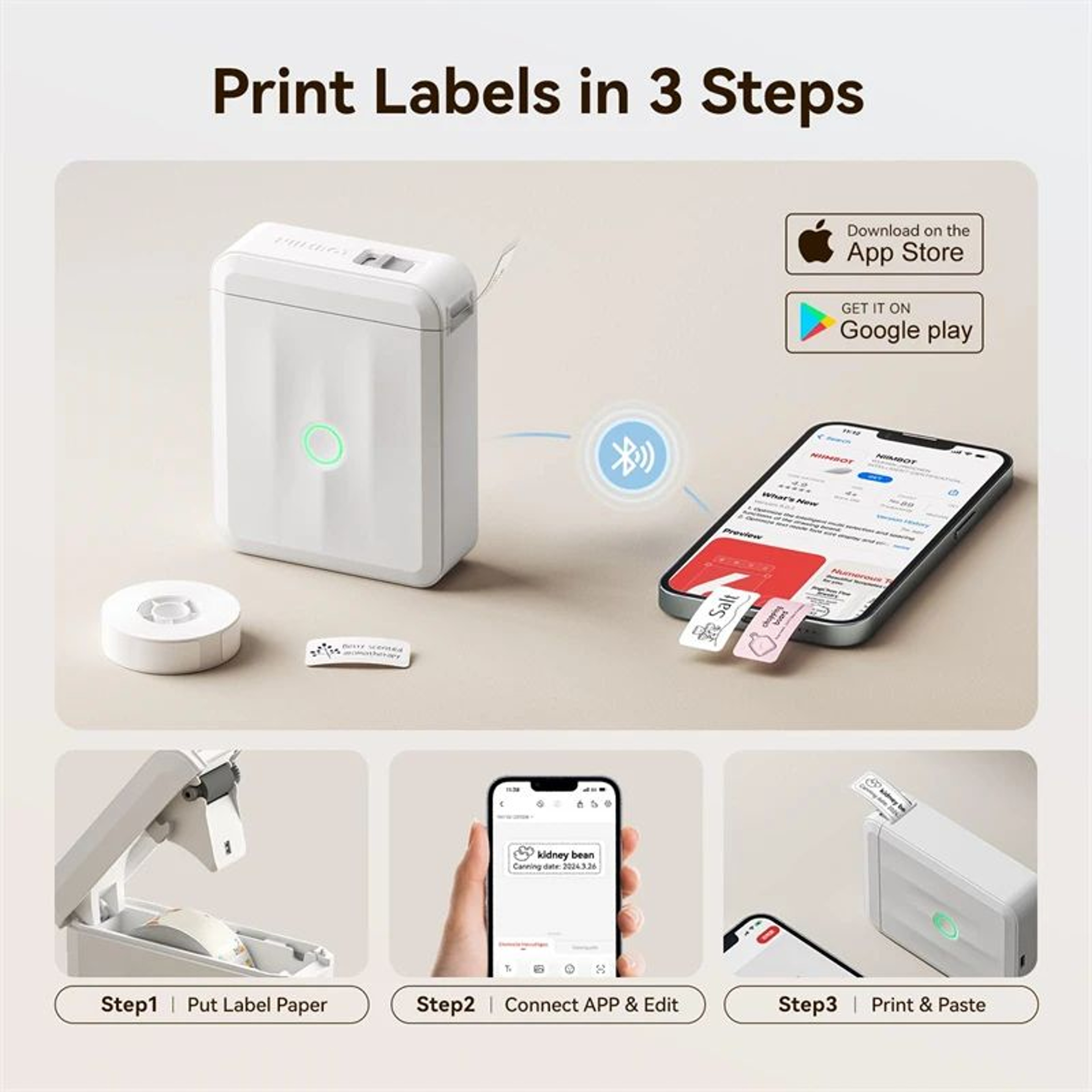 D110 Upgraded Mini Portable Bluetooth Thermal Label Printer For Home And Office Organization 4