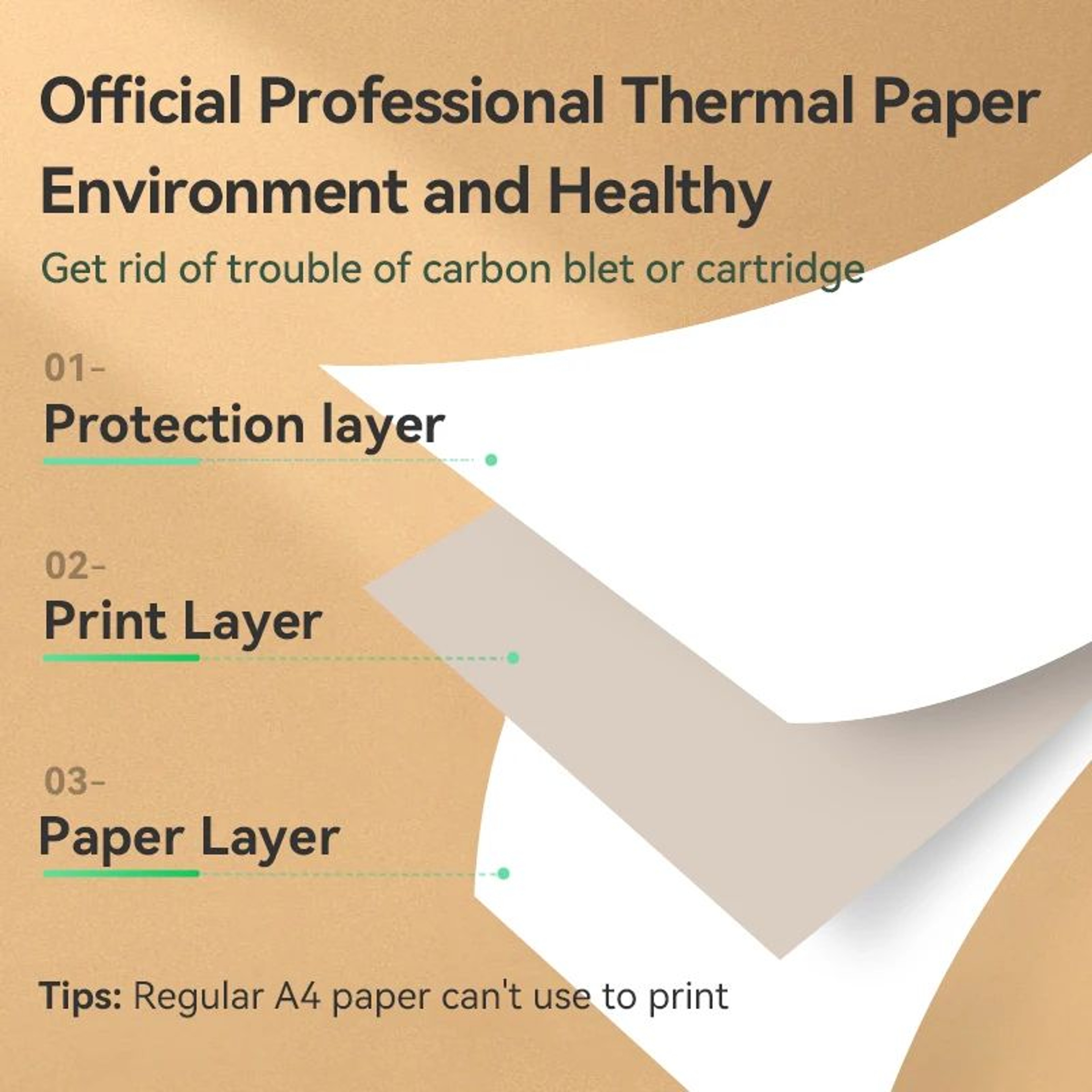 A4 Thermal Printer Paper Roll And Folded QuickDry Printing Paper For A40 1
