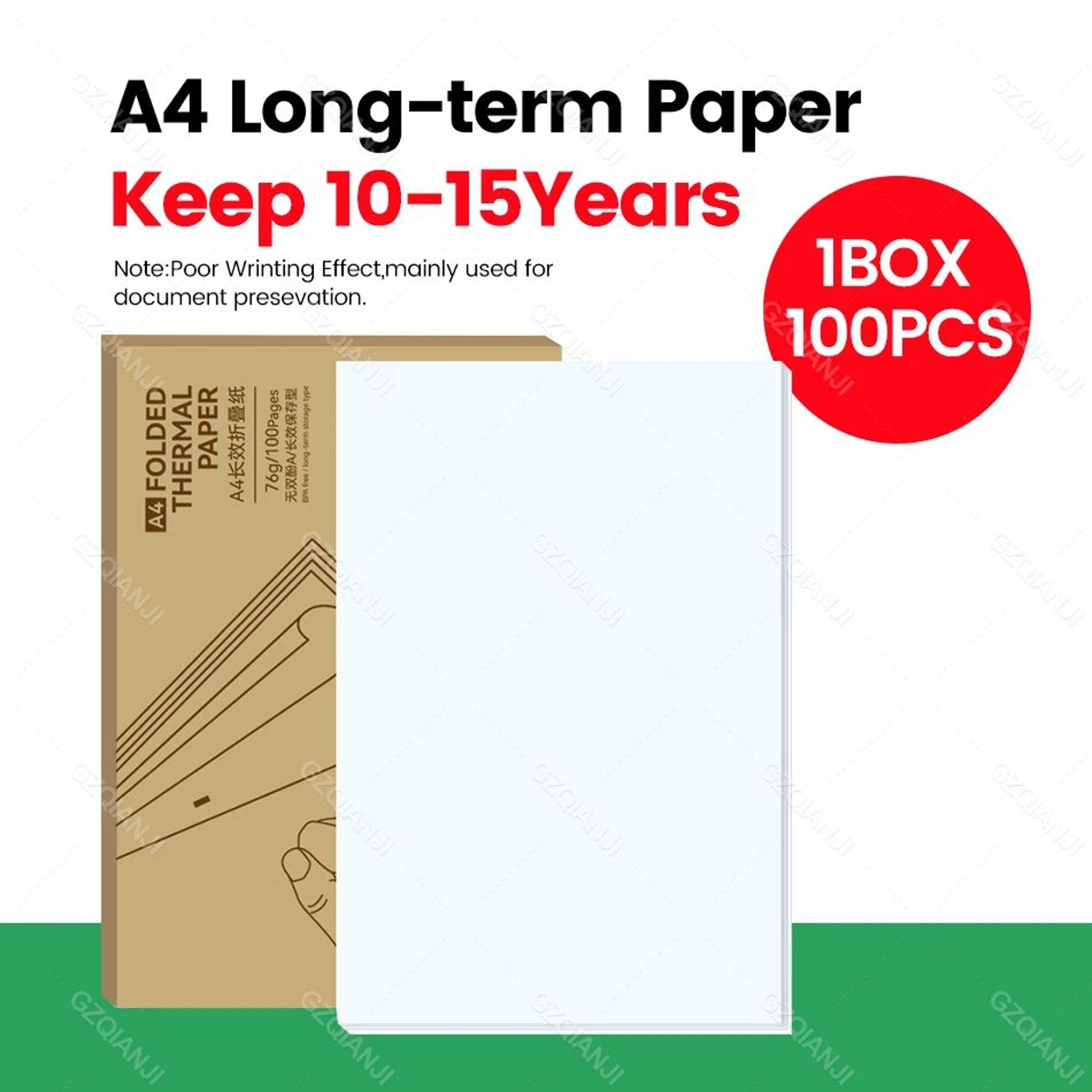 A4 Thermal Printer Paper Roll And Folded QuickDry Printing Paper For A40 7
