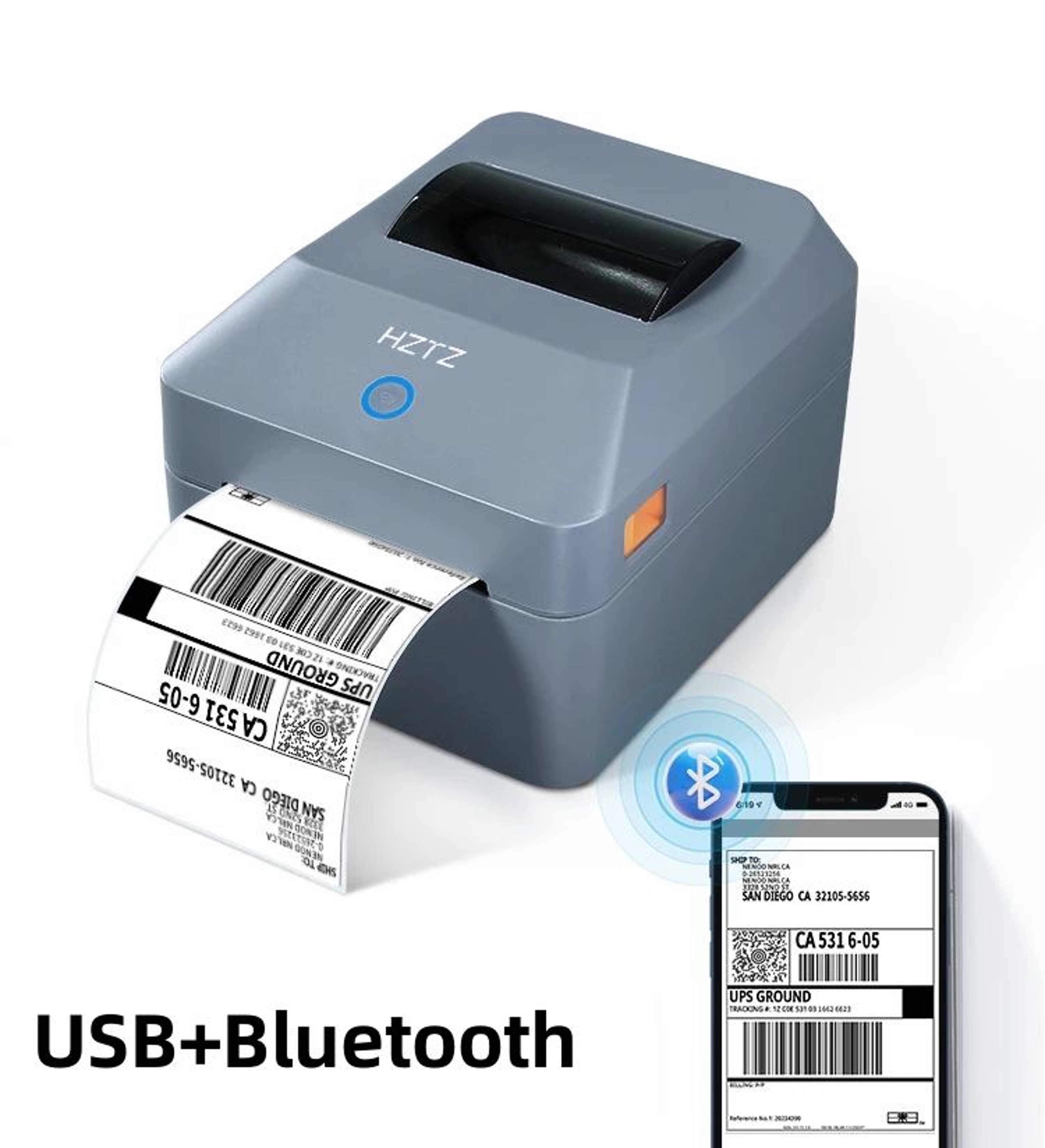 T40 4Inch Bluetooth Thermal Shipping Label Printer For 4x6Inch Labels 6