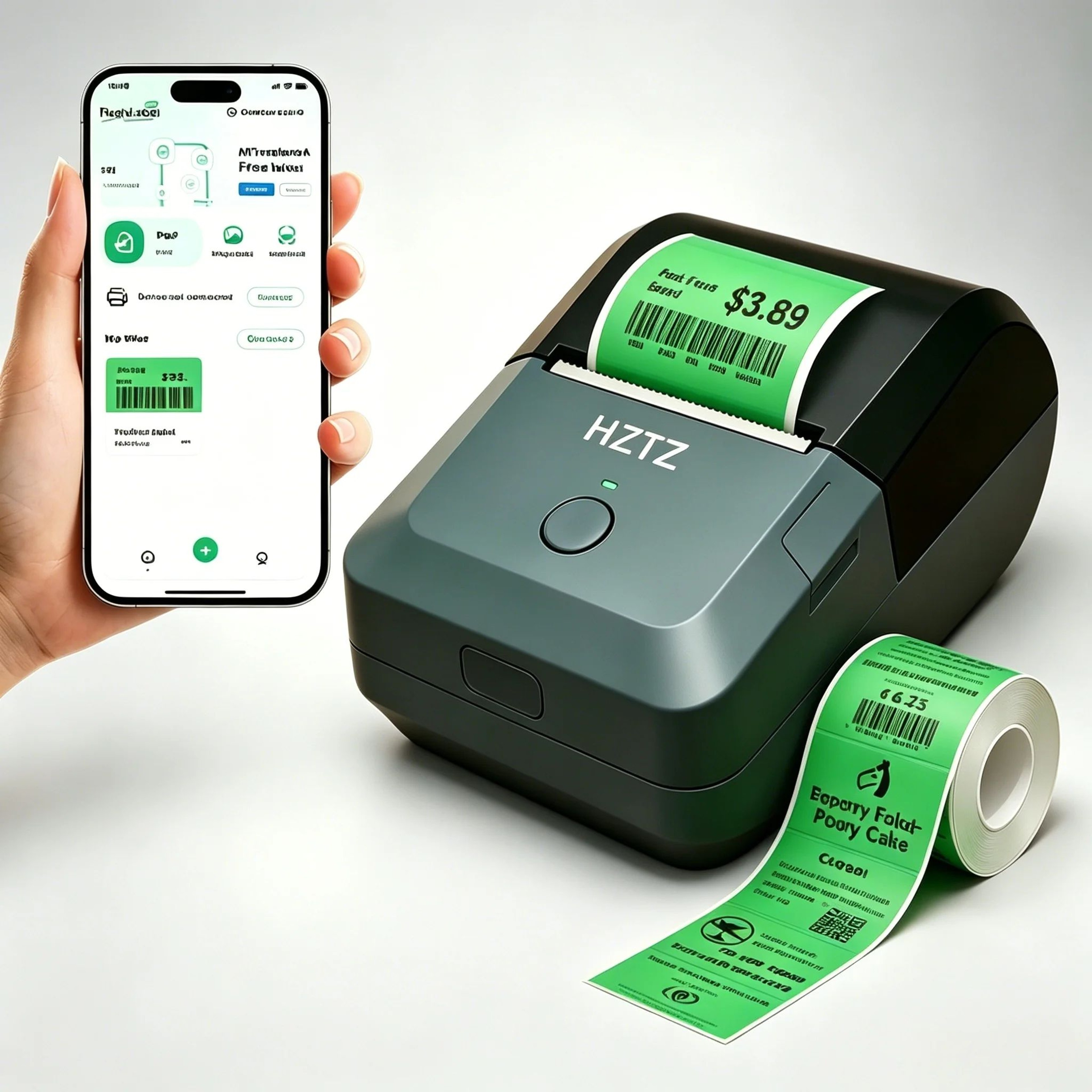 Portable Inkless Bluetooth Label Printer With Color Paper Support For Retail And Home Organization 8