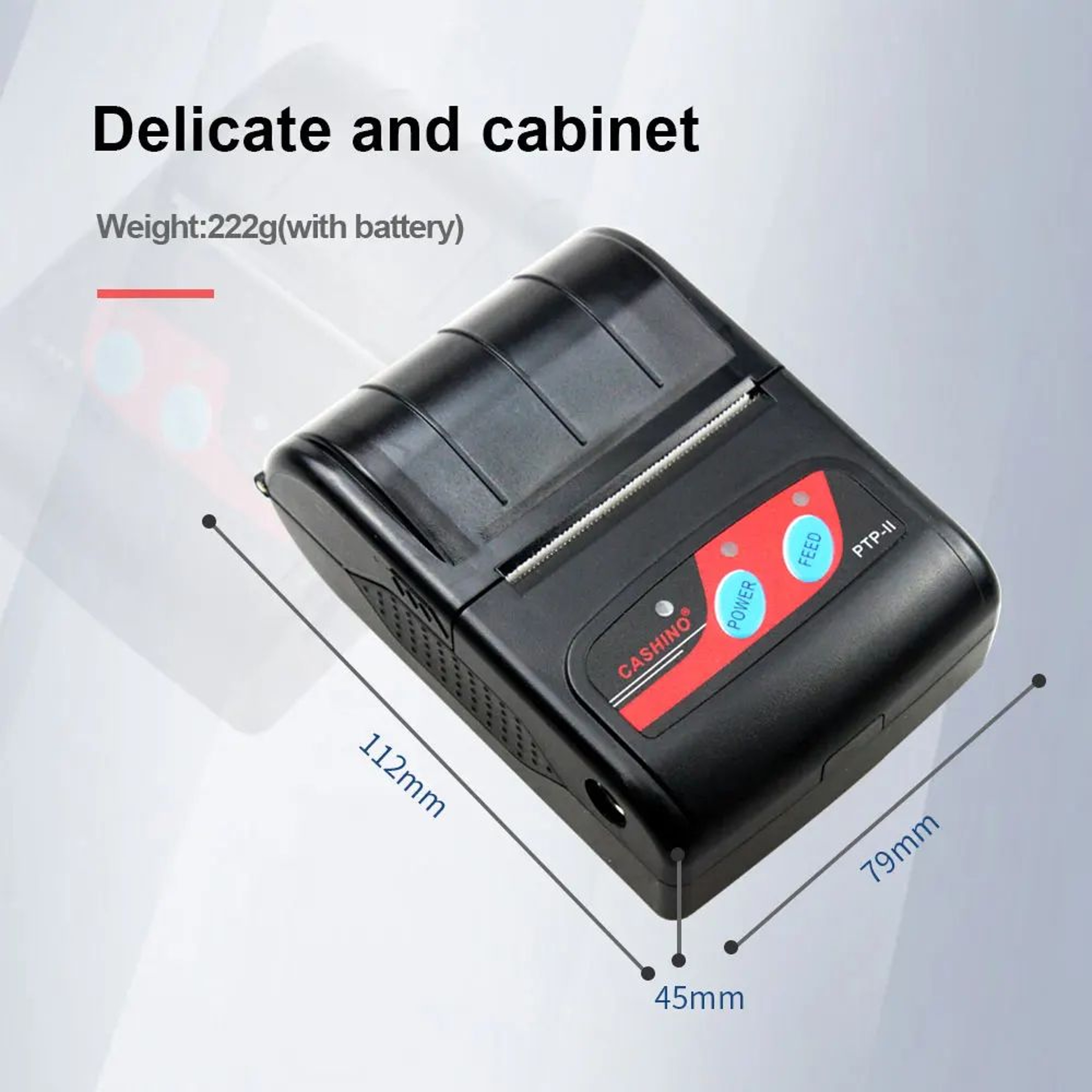 58mm Portable Bluetooth Thermal Receipt Printer With USB And 2000mAh Battery 4
