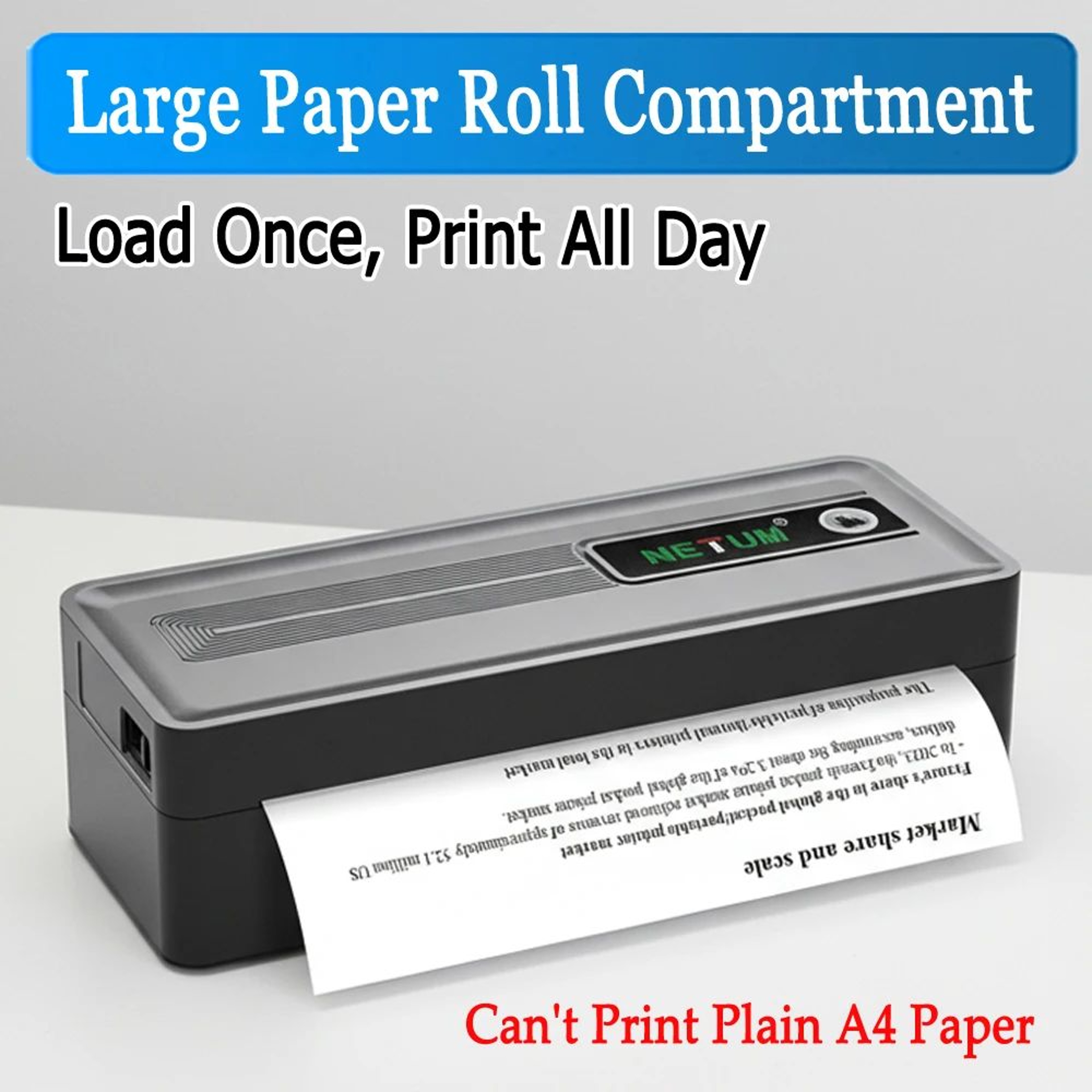 300DPI A4 Portable Bluetooth Thermal Printer With Large Paper Compartment And 2600mAh Battery 6