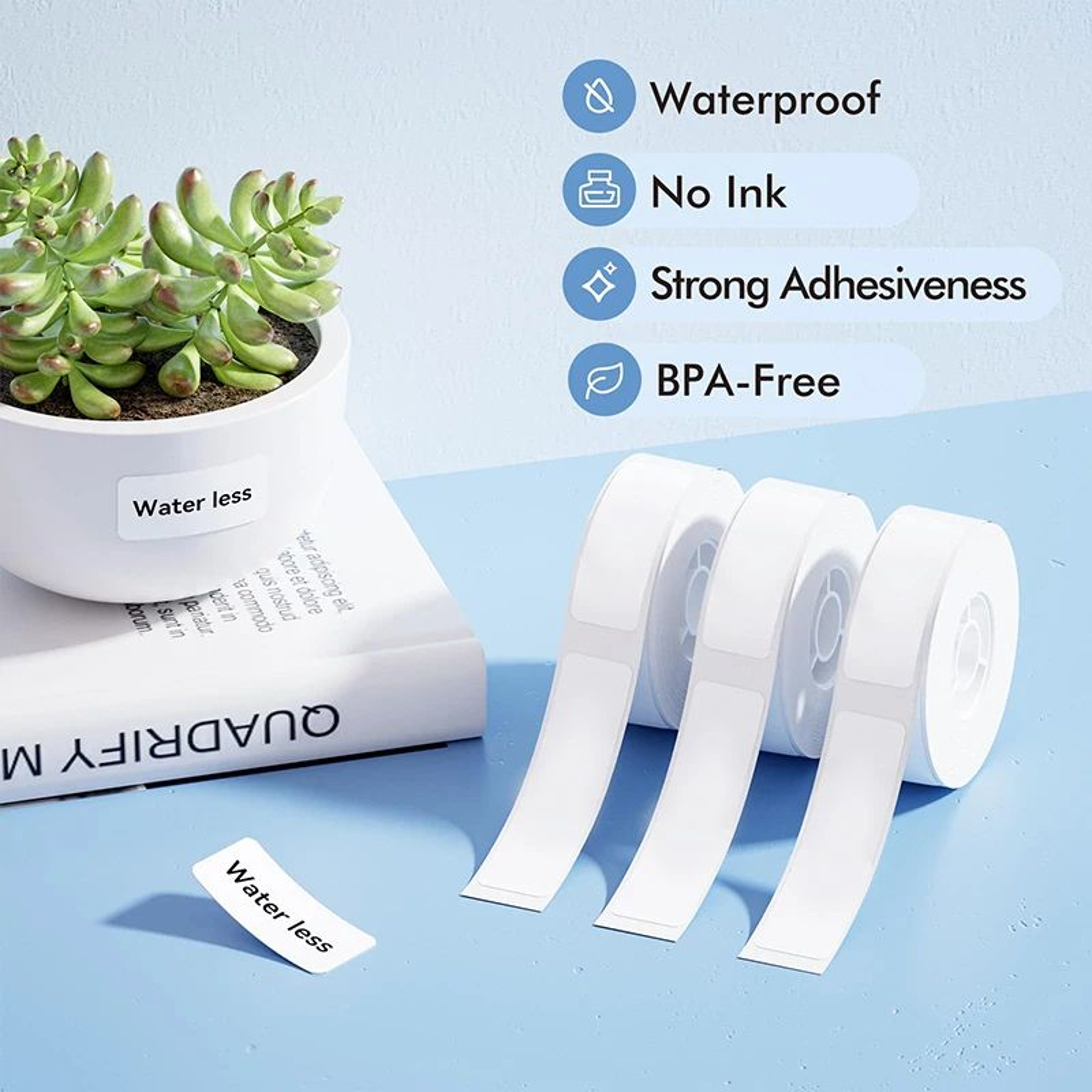 Waterproof White Thermal Label Stickers For D11 D110 D101 Label Printers 0