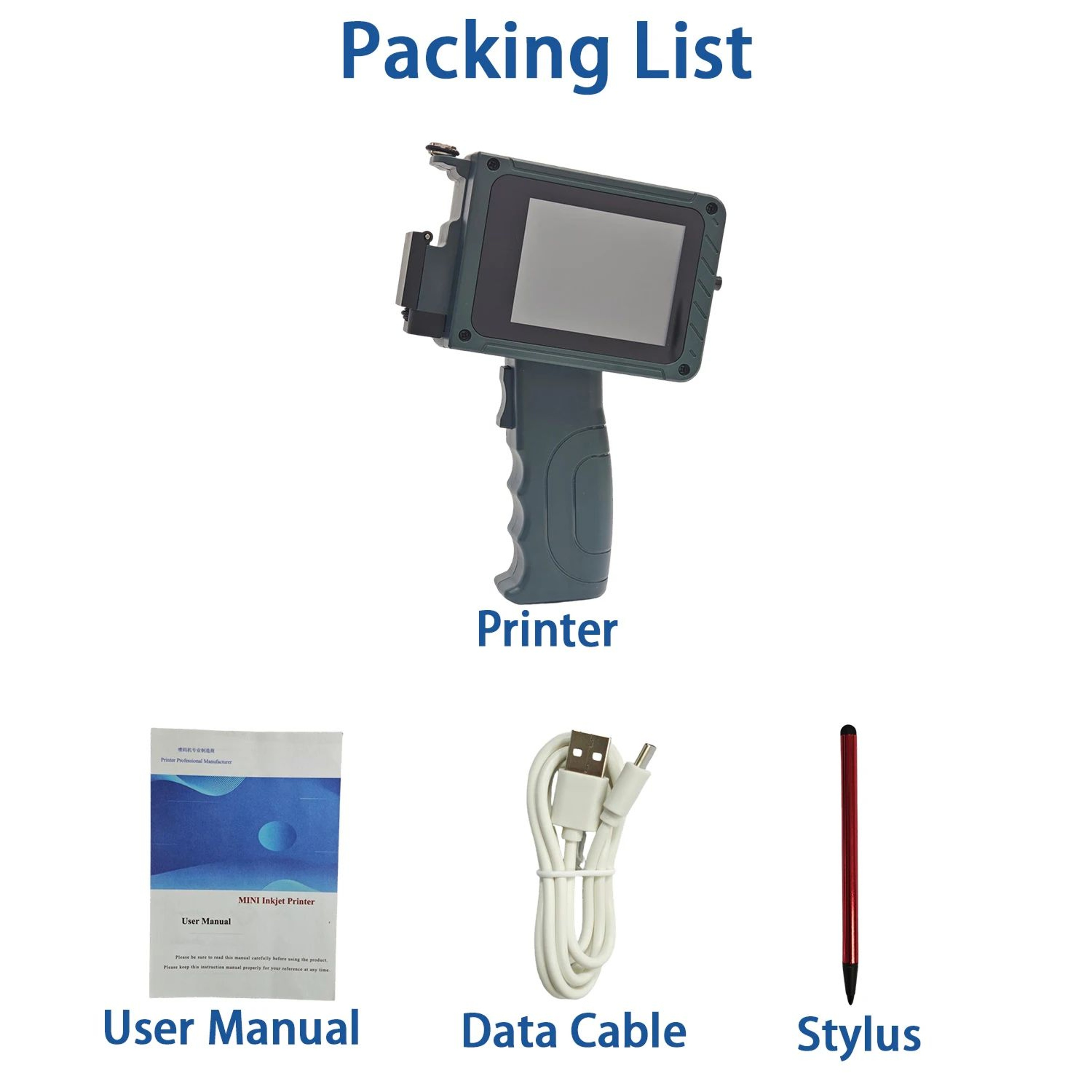 127mm Portable Handheld Inkjet Printer For QR Codes Barcodes Logos And Date Coding 3