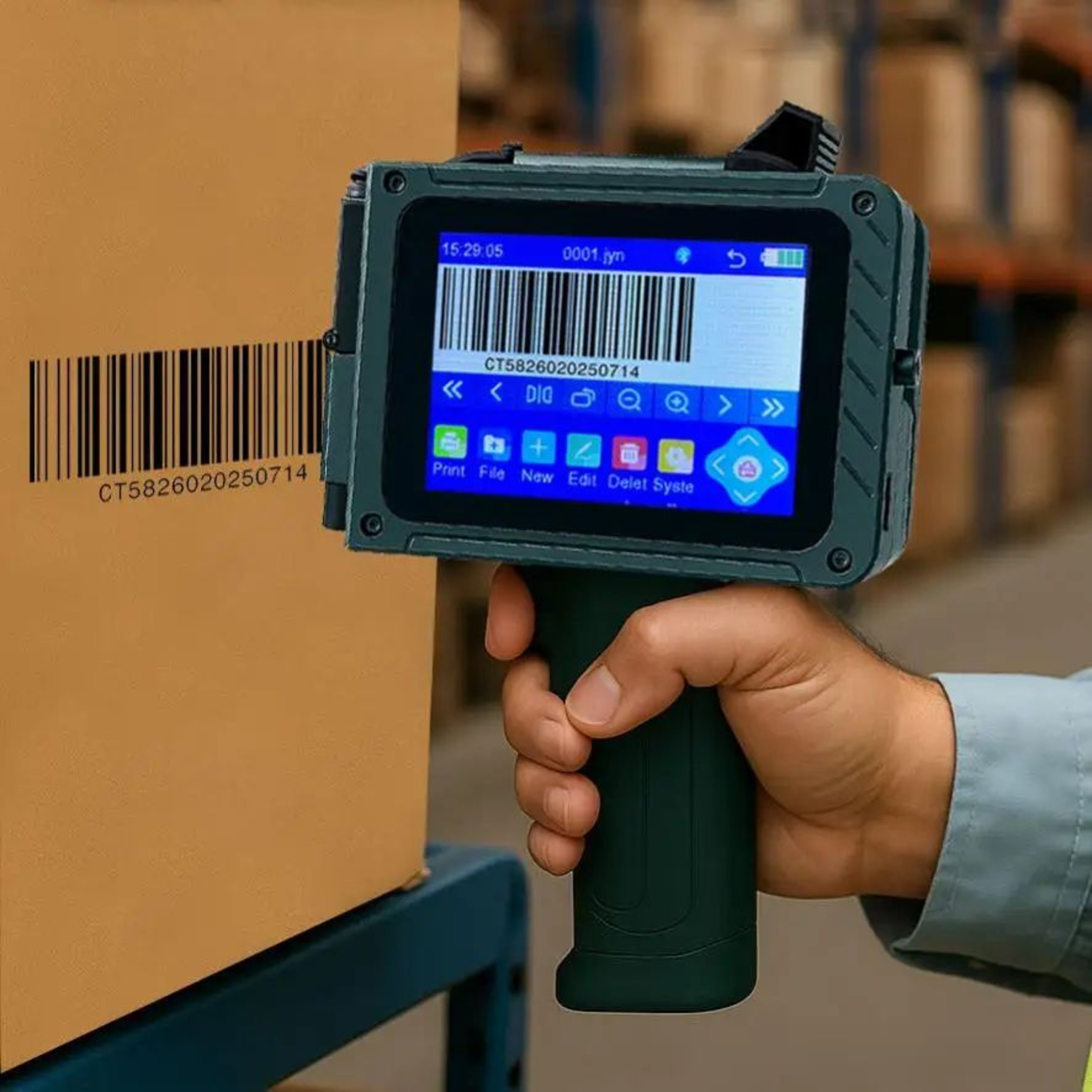 127mm Portable Handheld Inkjet Printer For QR Codes Barcodes Logos And Date Coding 0