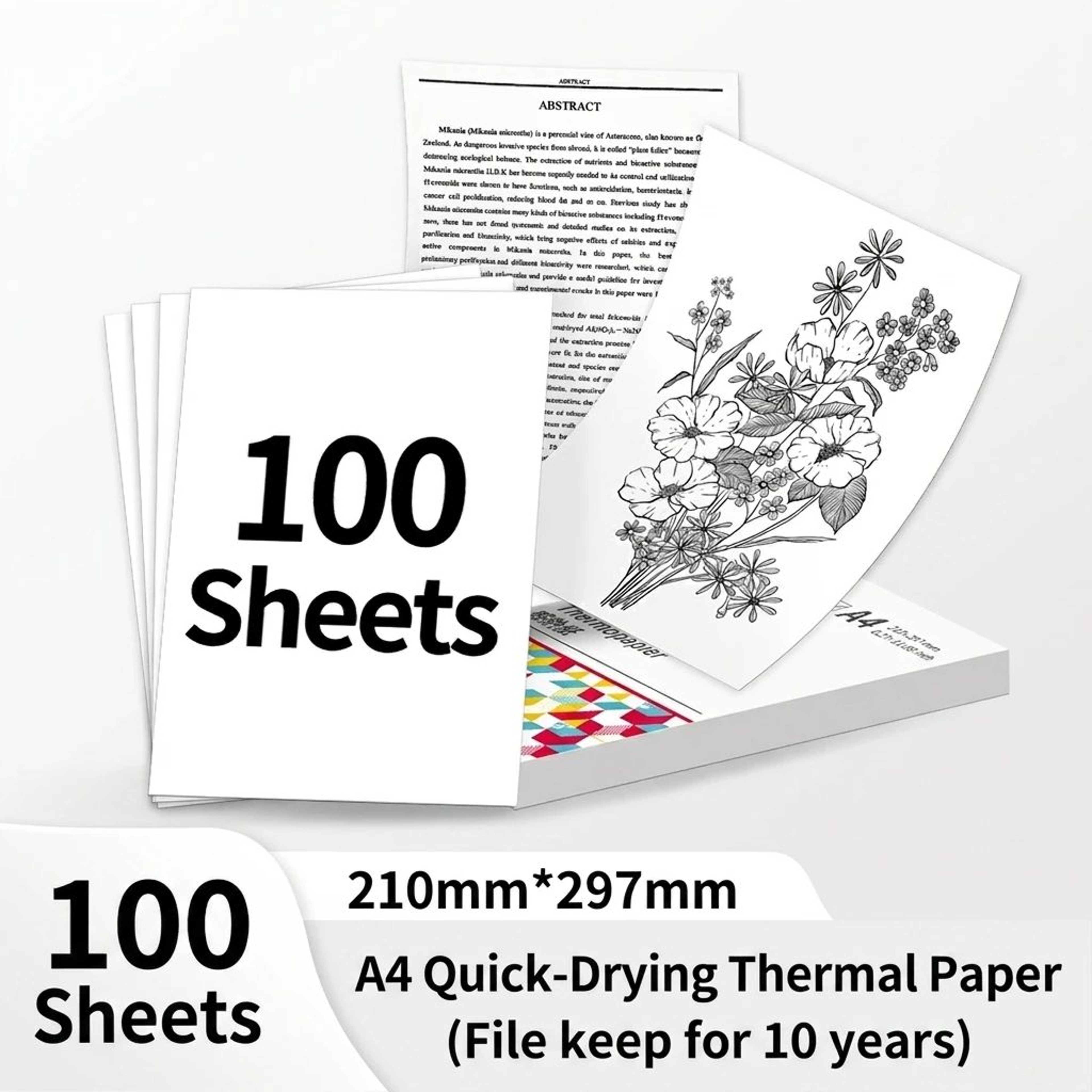 A4 QuickDry Thermal Printer Paper Rolls And Folded Sheets For M832M833M834M835 7