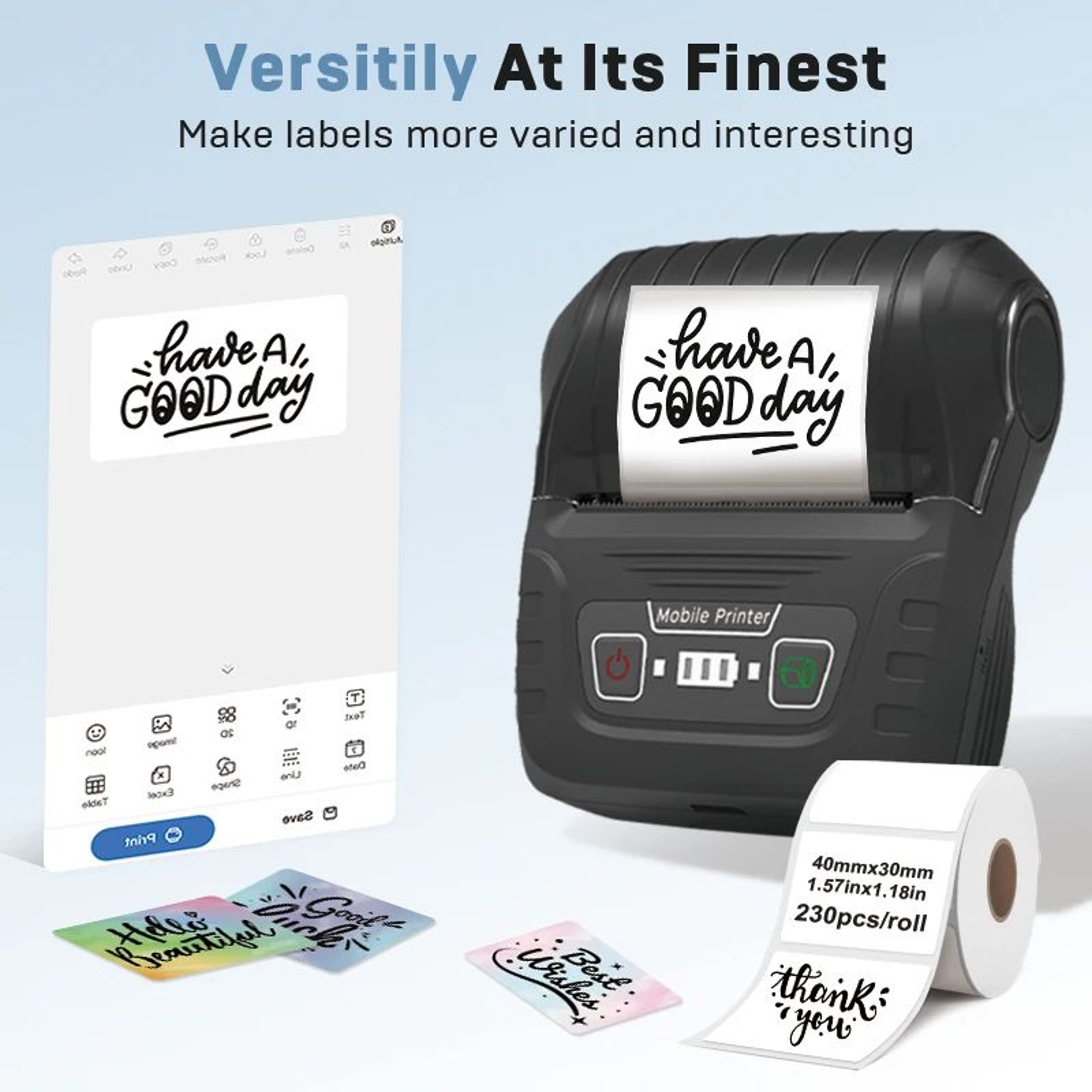 SK58 Wireless Bluetooth Thermal Label Printer For Custom Stickers And Barcode Printing 2