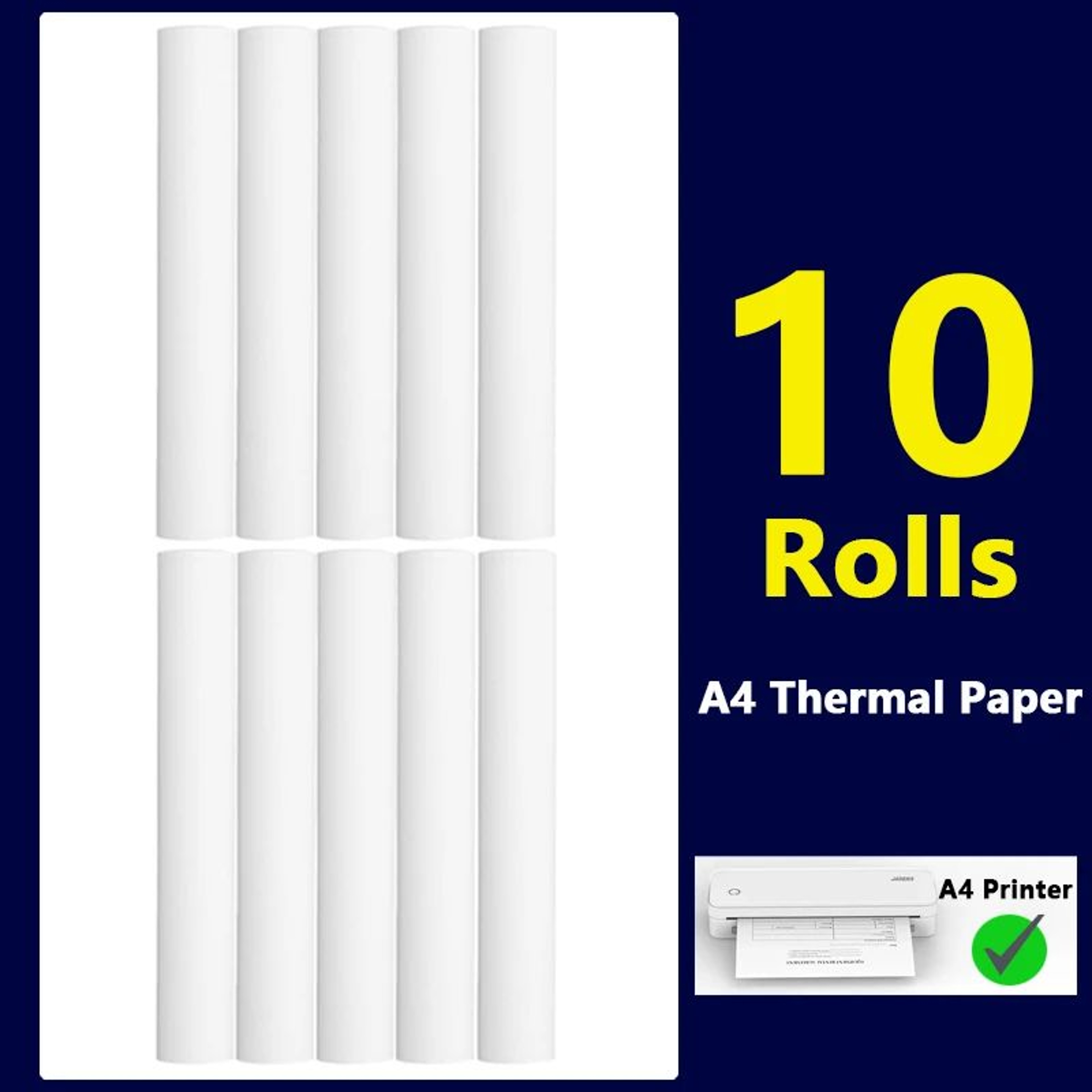 A4 QuickDry Thermal Paper Rolls For Portable Printers  2610 Rolls 8