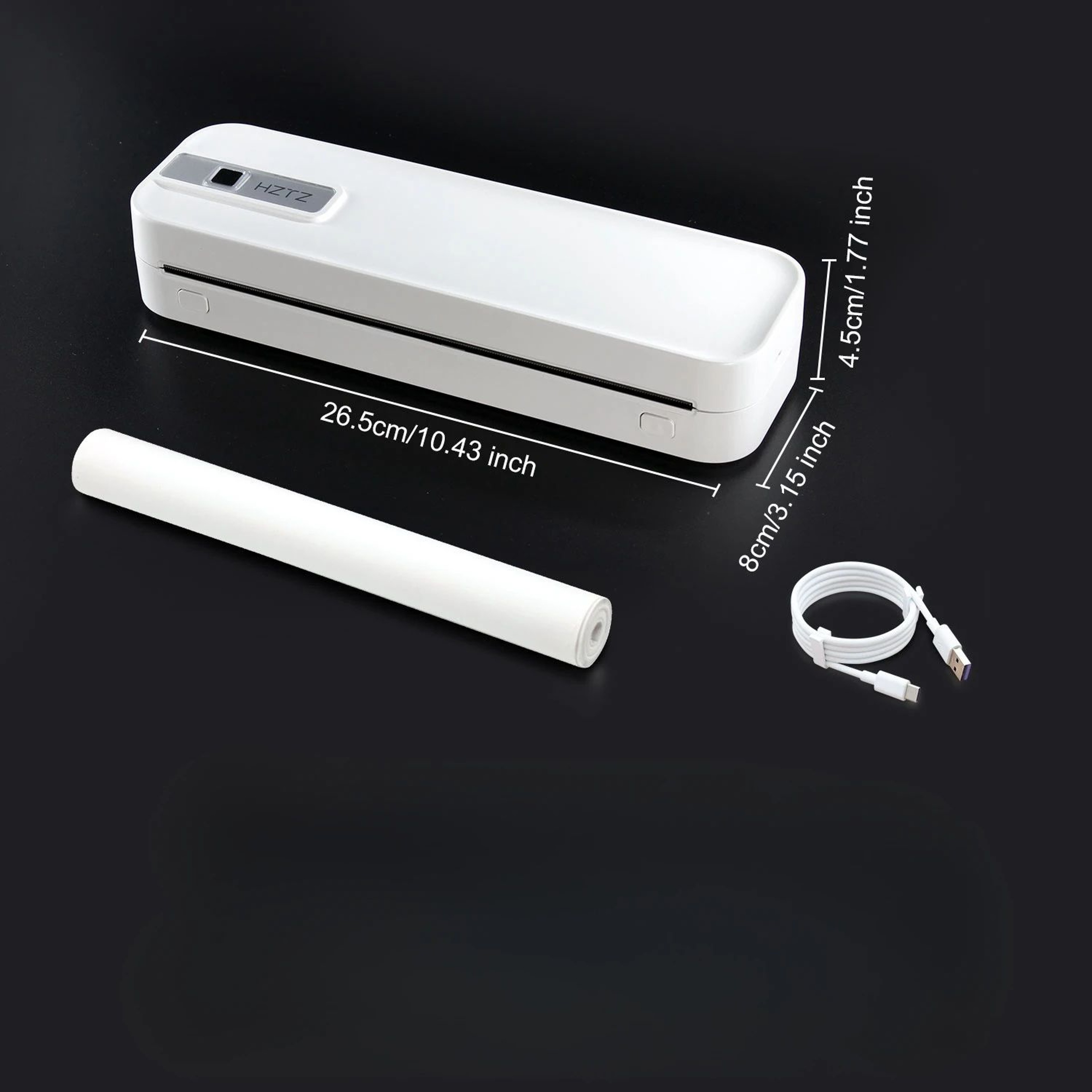 A4 Portable Wireless Thermal Printer 300DPI Inkless Bluetooth Printer For Phone And Laptop 6