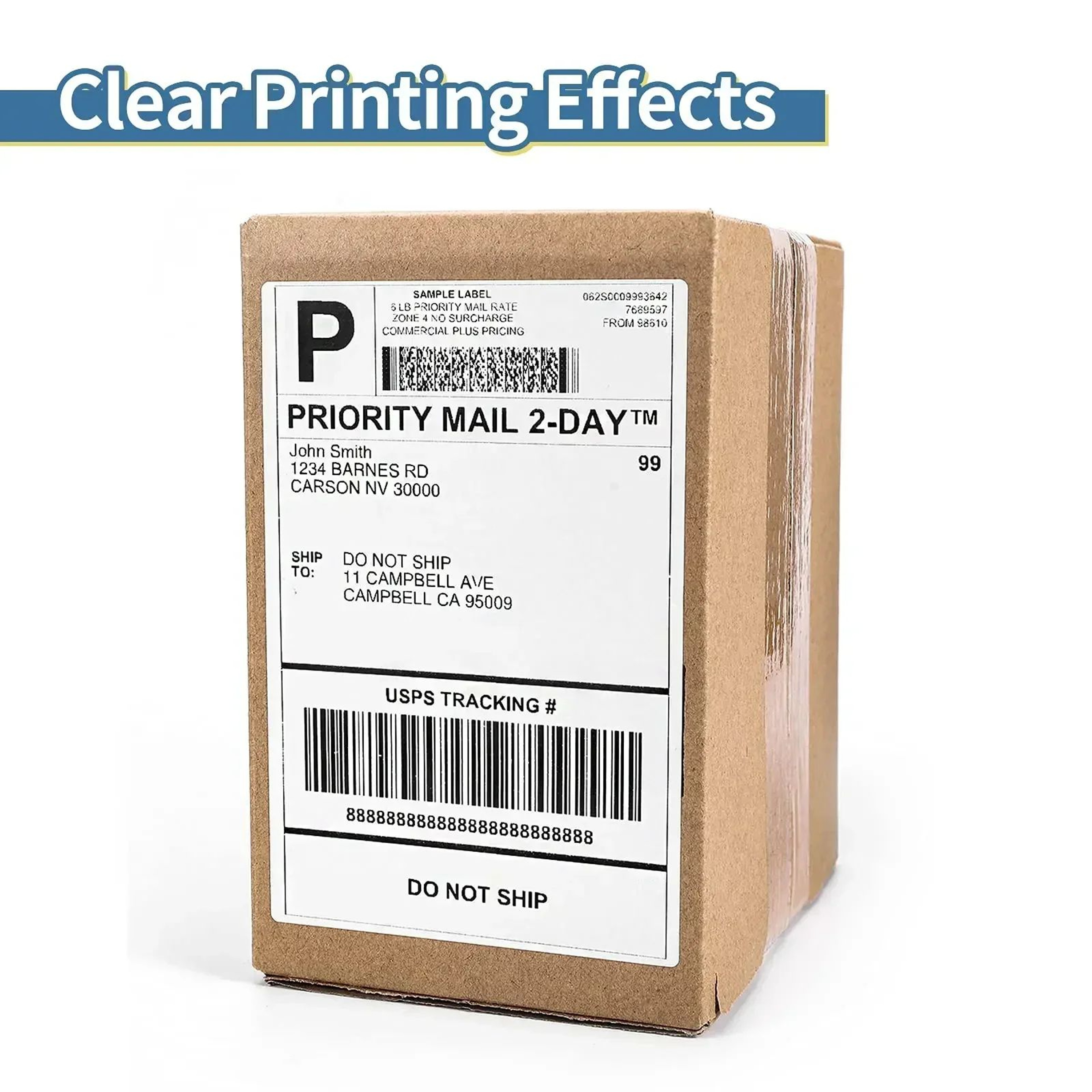 4x6 Inch FanFold Thermal Shipping Labels 100 X 150mm For 241BT And 246S Printers 3