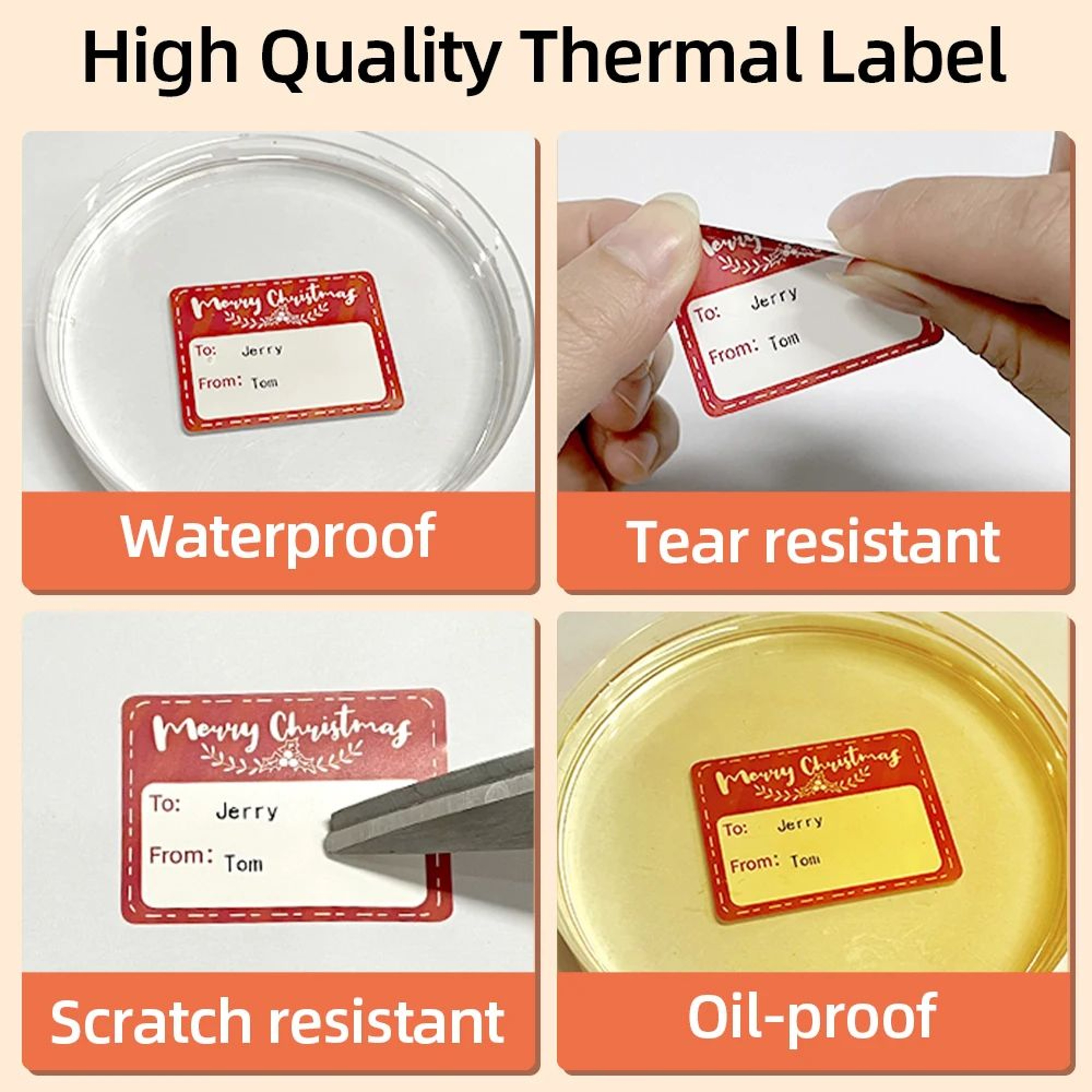MultiPurpose Adhesive Thermal Label Stickers For M110 M200 M220 Printers 1