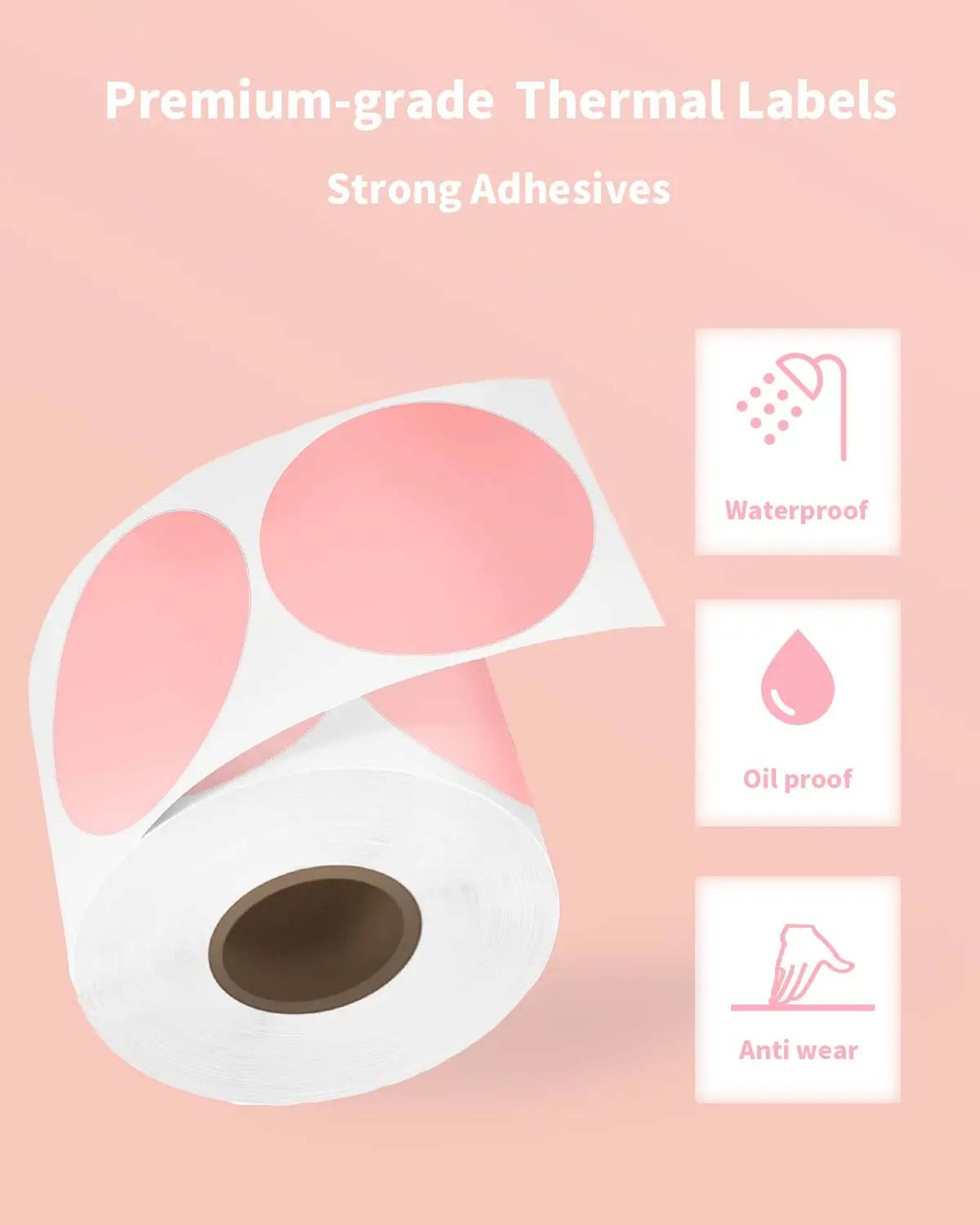 Rainbow Round And Square Thermal Sticker Labels For Shipping Packaging And DIY Branding 2