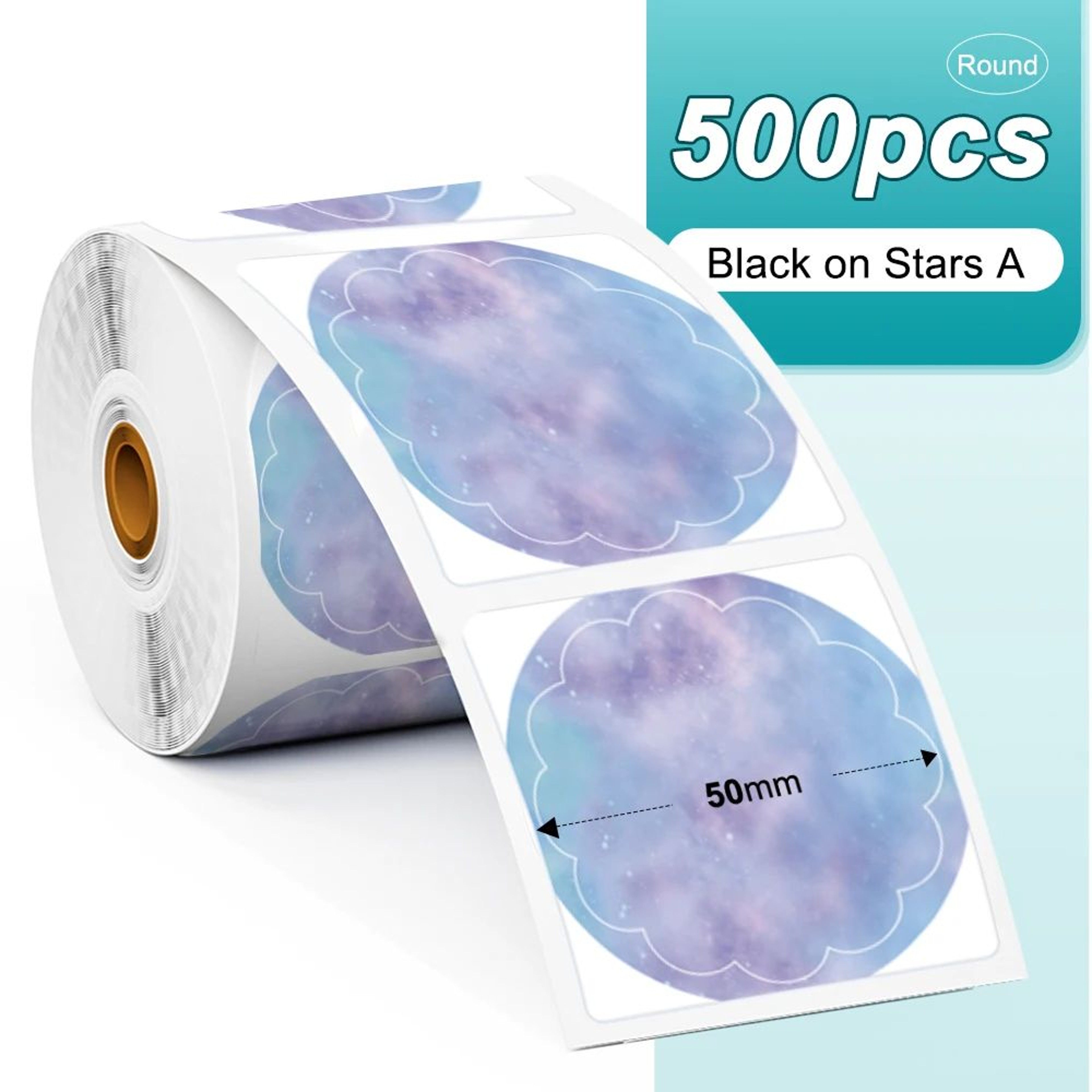 Rainbow Round And Square Thermal Sticker Labels For Shipping Packaging And DIY Branding 10
