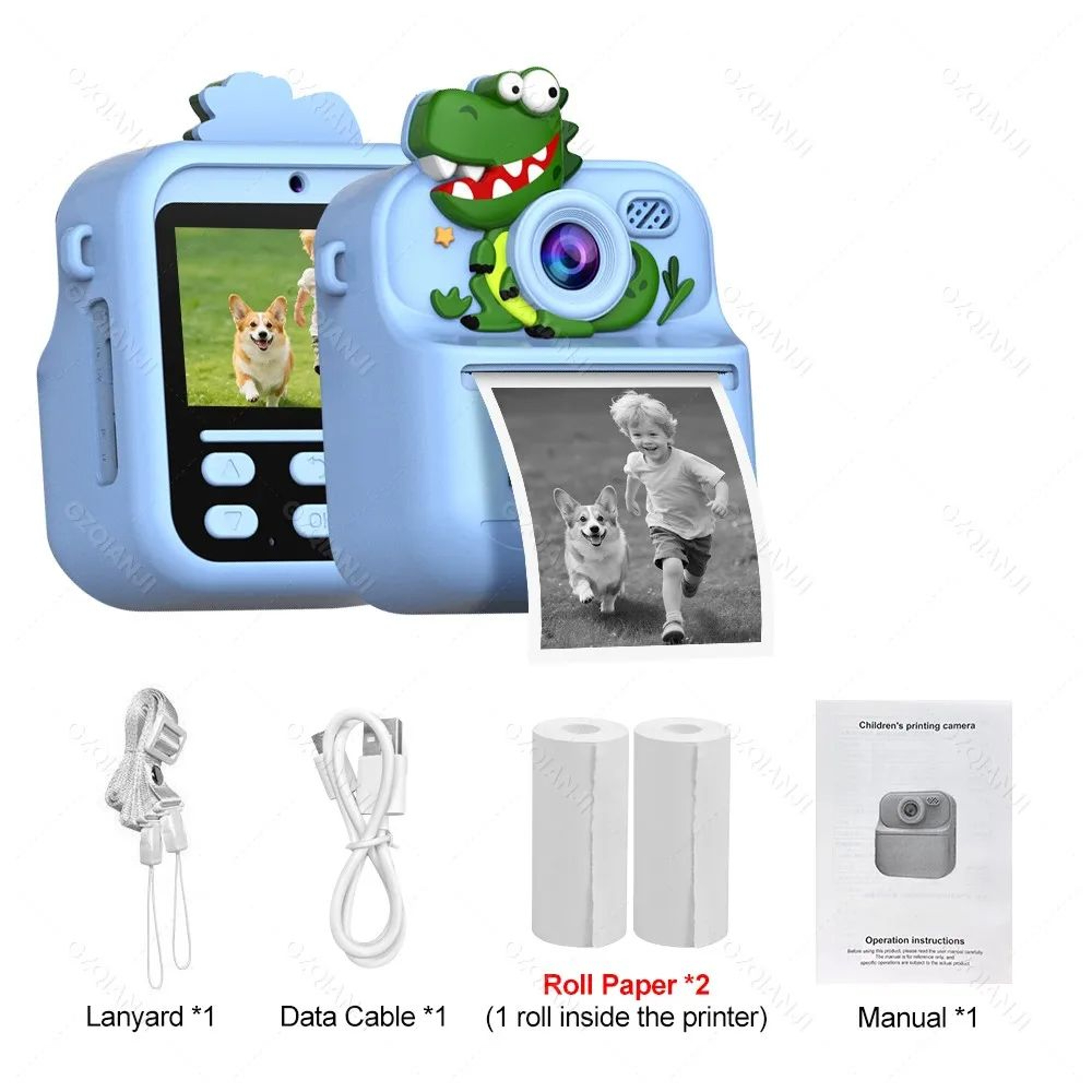 Kids 1080P HD Instant Print Digital Camera With 58mm Thermal Printer And 32GB Memory Card 6