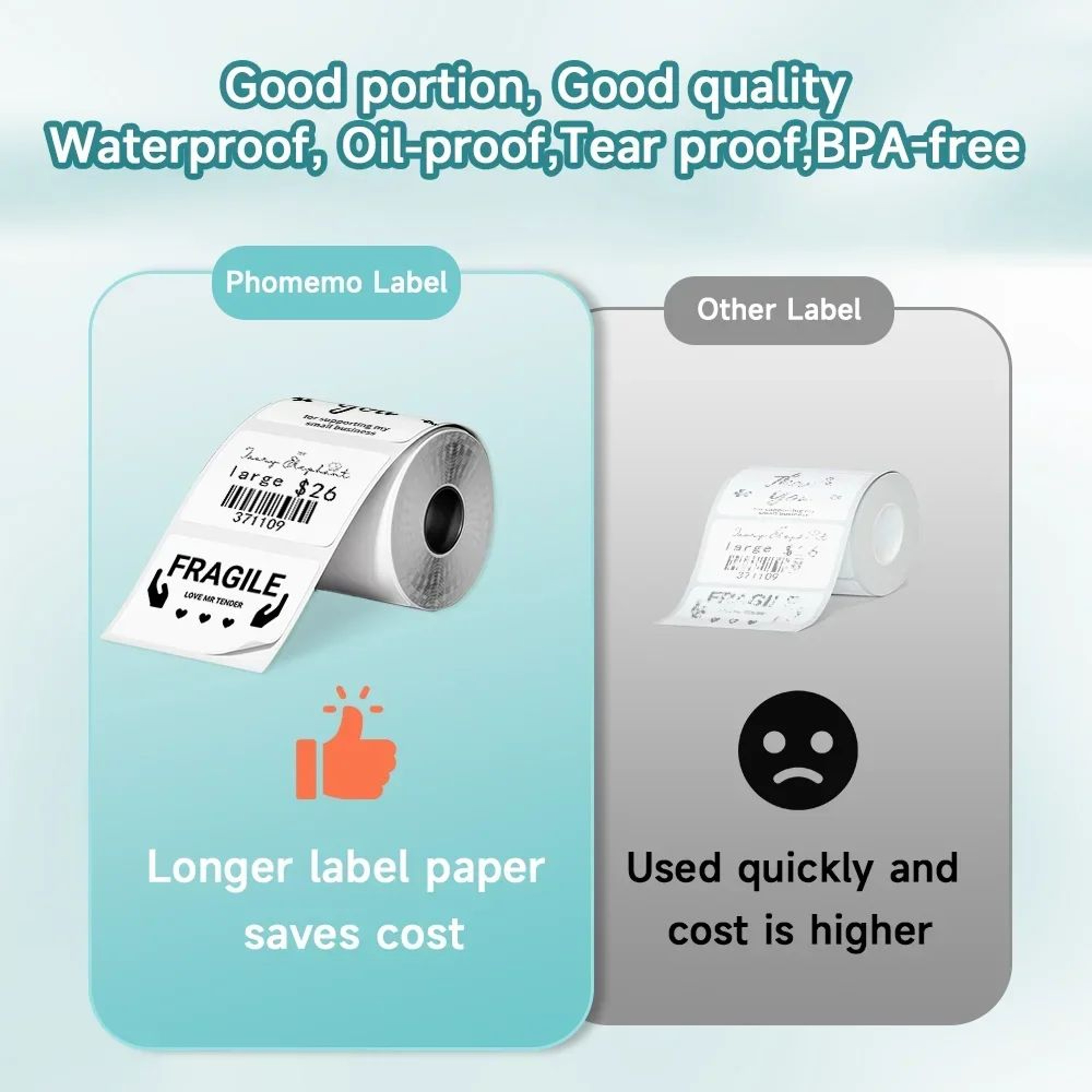 40 X 30mm White Thermal Label Stickers For M108 M110 M120 M200 M220 M221 Printers 5
