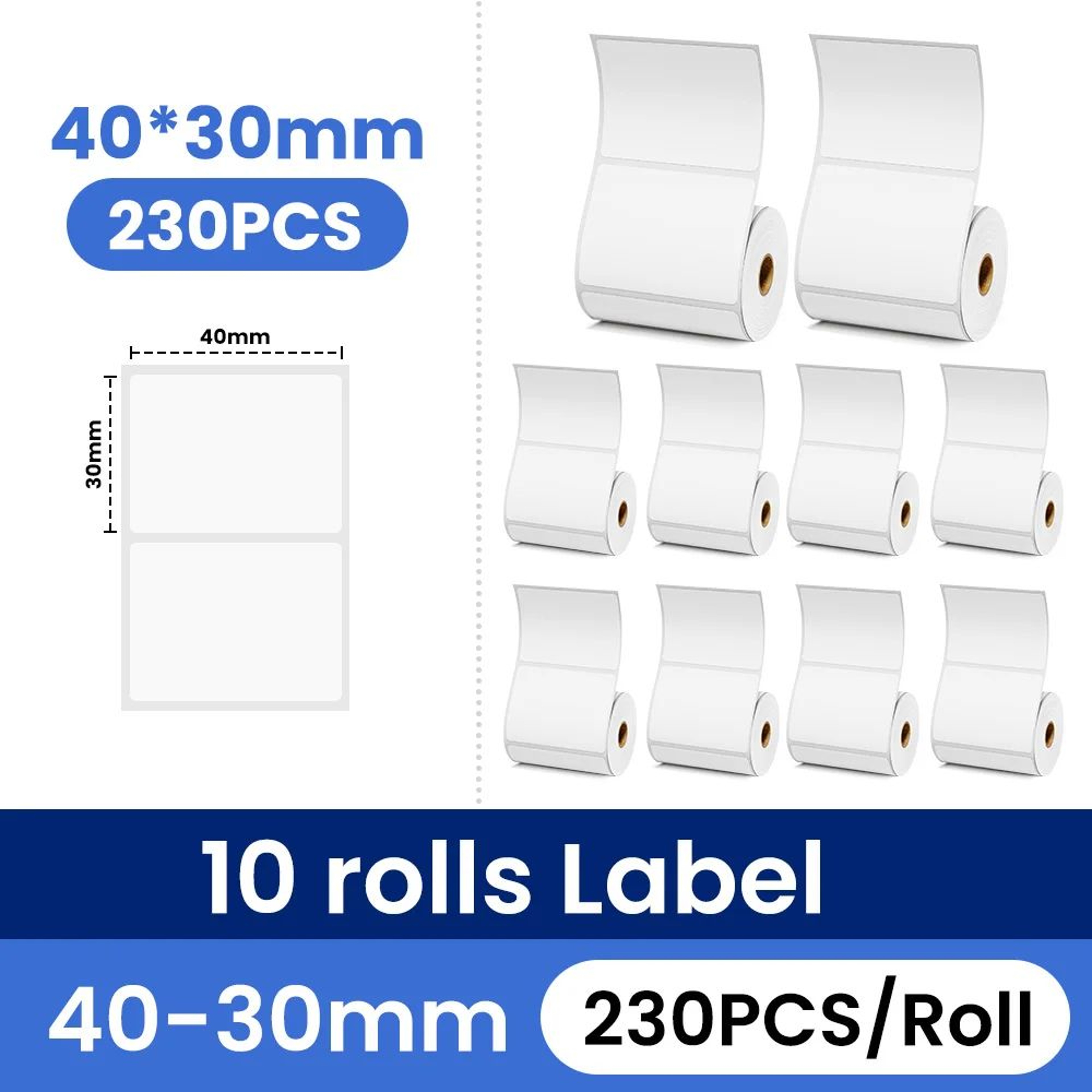 40 X 30mm White Thermal Label Stickers For M108 M110 M120 M200 M220 M221 Printers 8