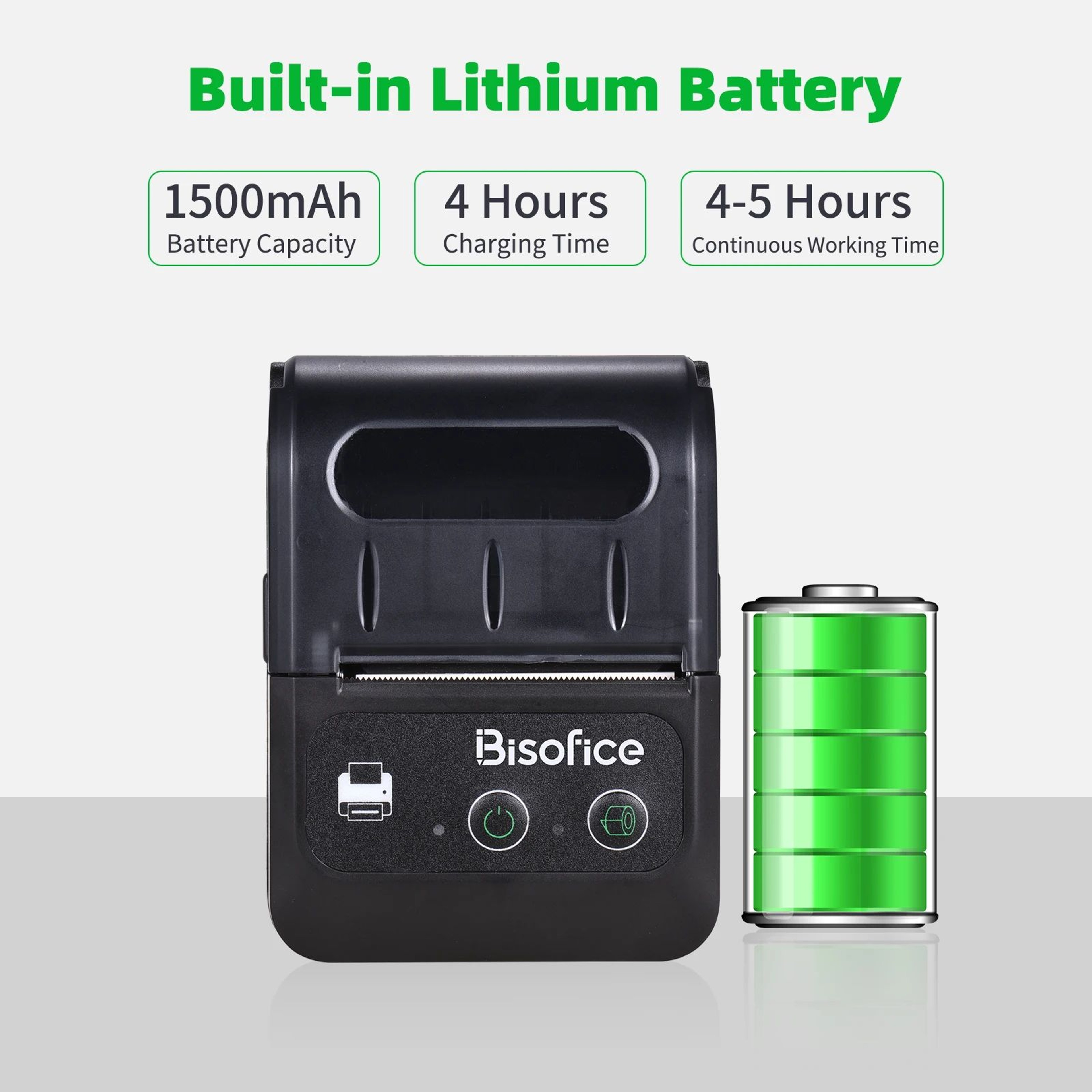 58mm Portable Bluetooth Thermal Label Printer With Wireless ESCPOS Printing 1