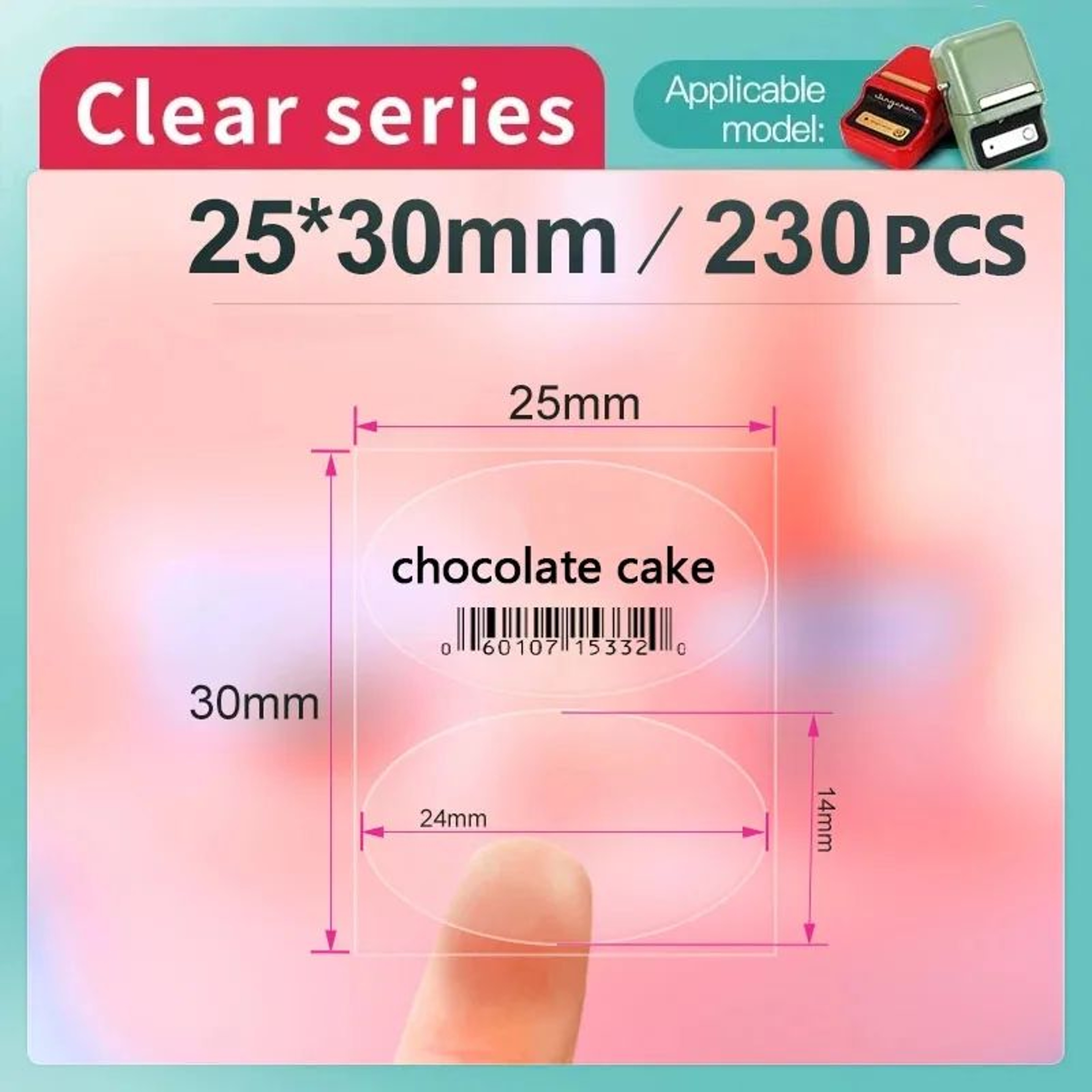 Transparent Thermal Label Stickers For B1B21 Printers  SelfAdhesive Clear Labels 6