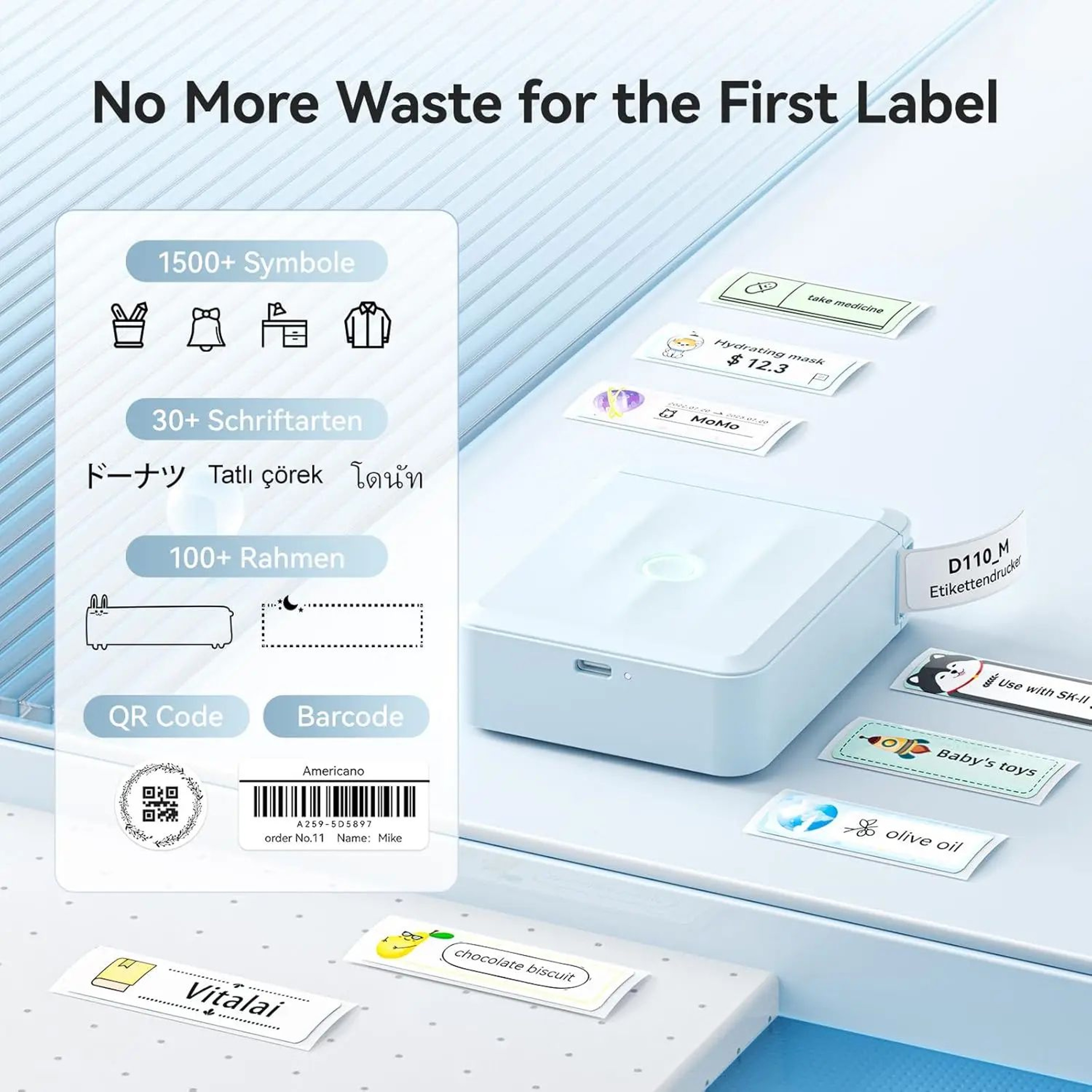D110M Portable Bluetooth Thermal Label Printer For Home And Office Organization 4