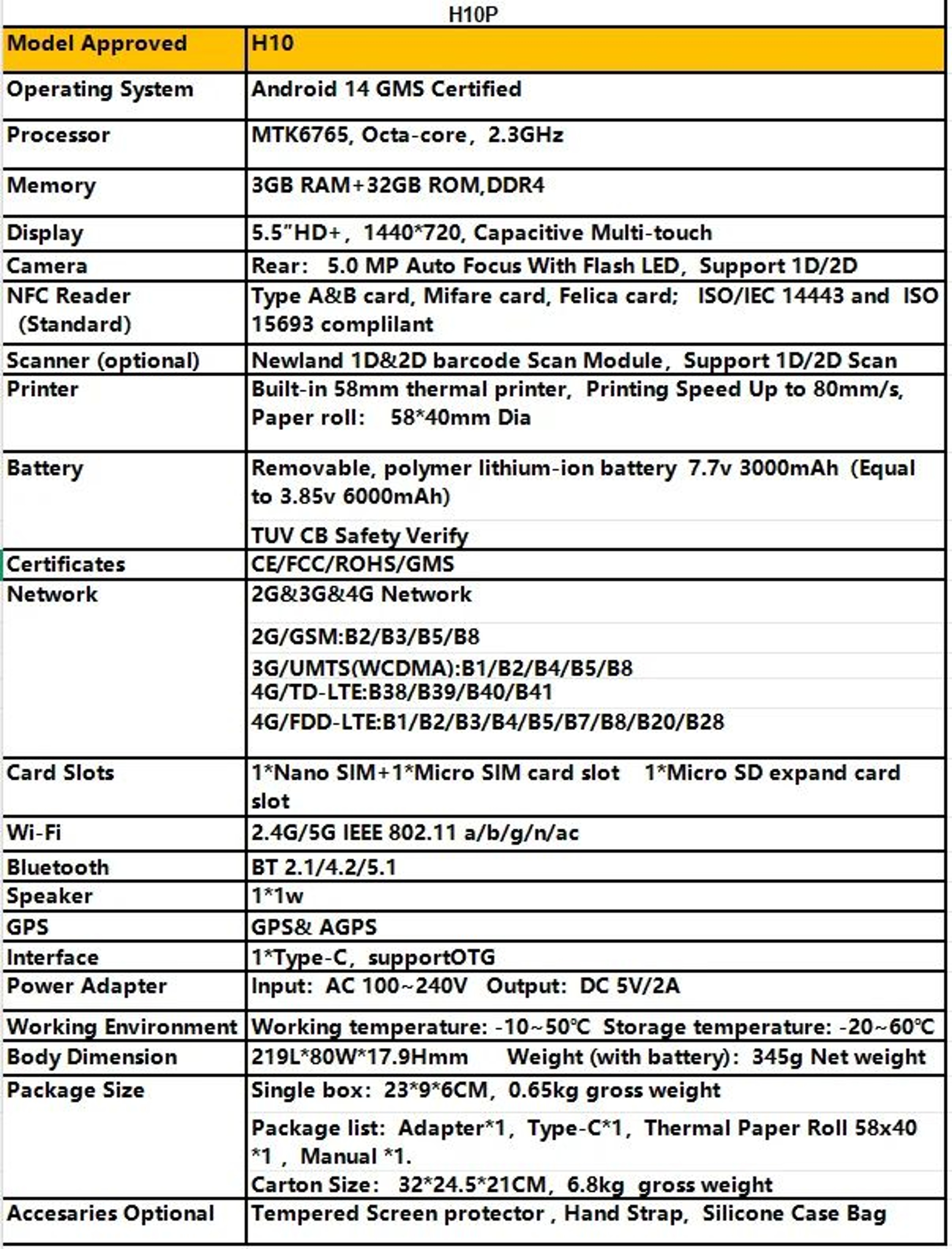 Android 14 Handheld POS Terminal With 58mm Thermal Receipt Printer And 55 Inch Touchscreen 2