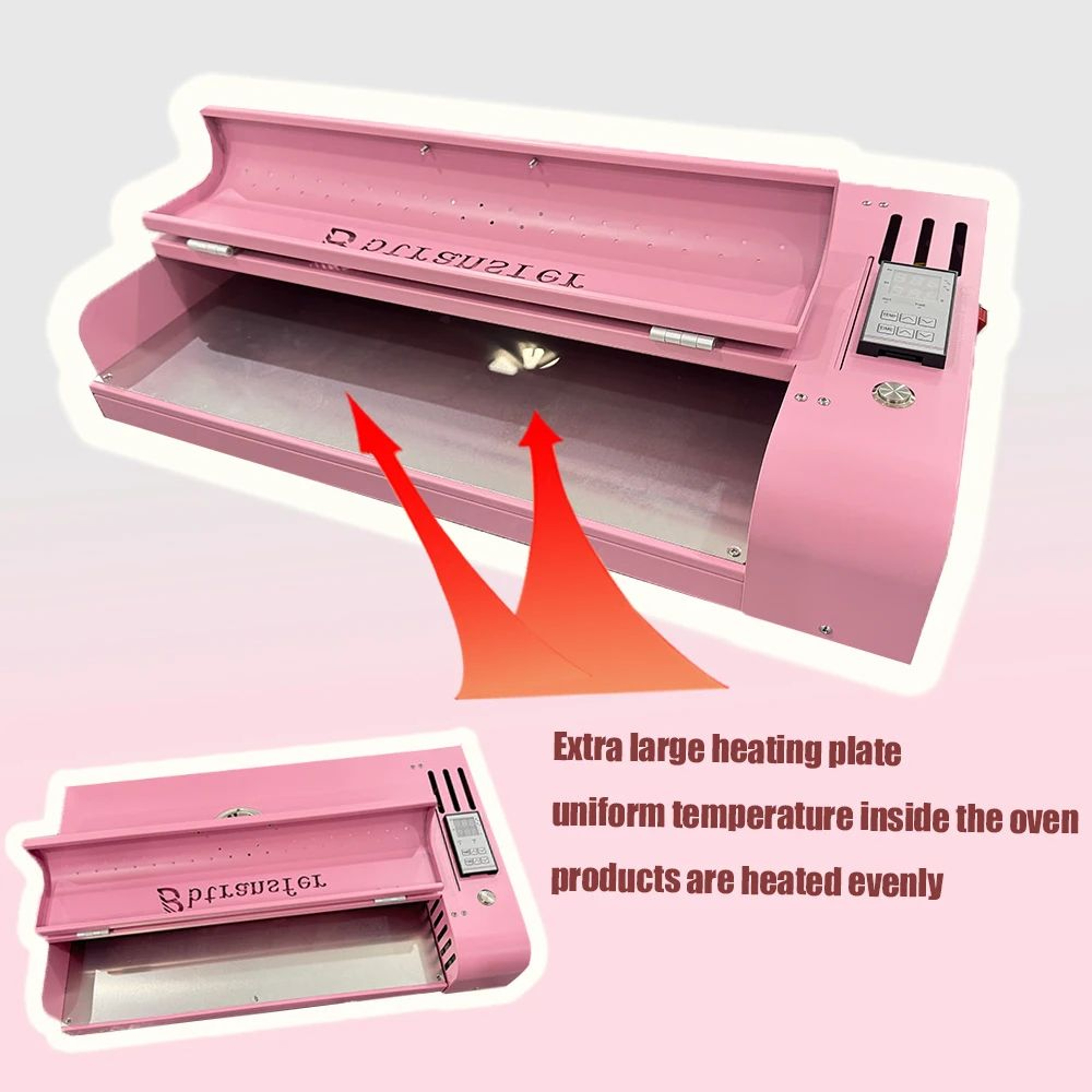 Pink A3 DTF Powder Curing Oven For Heat Transfer Printing 5