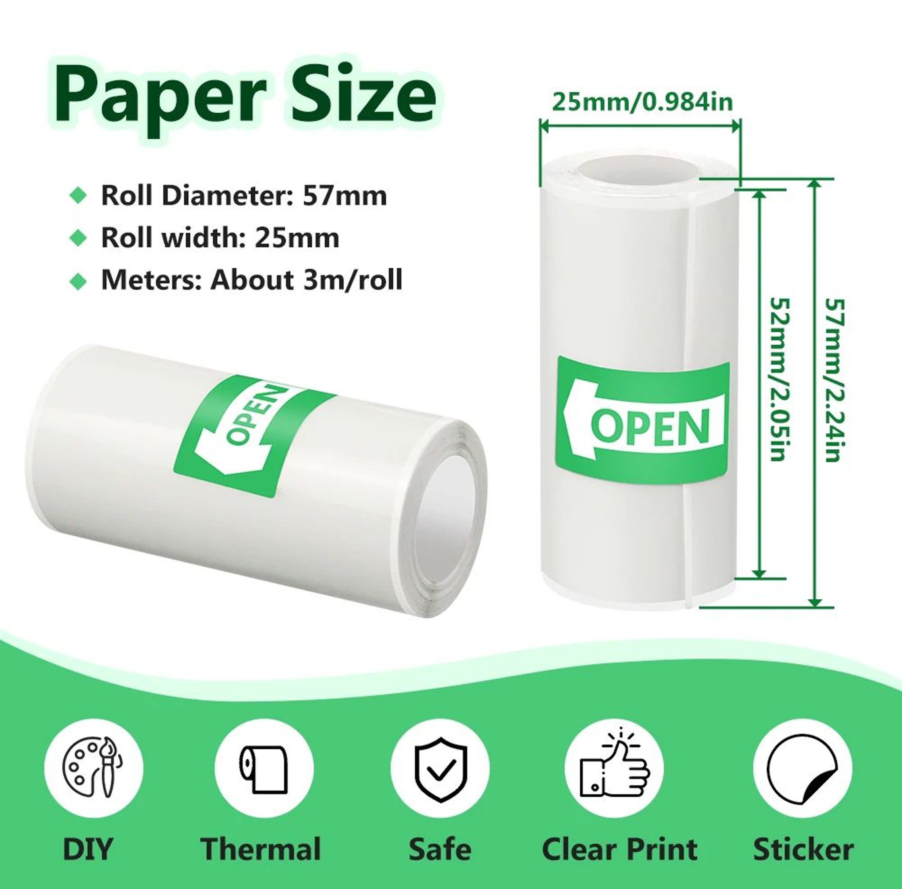 57mm Mini Bluetooth Thermal Pocket Printer For Photos Labels And Stickers 2