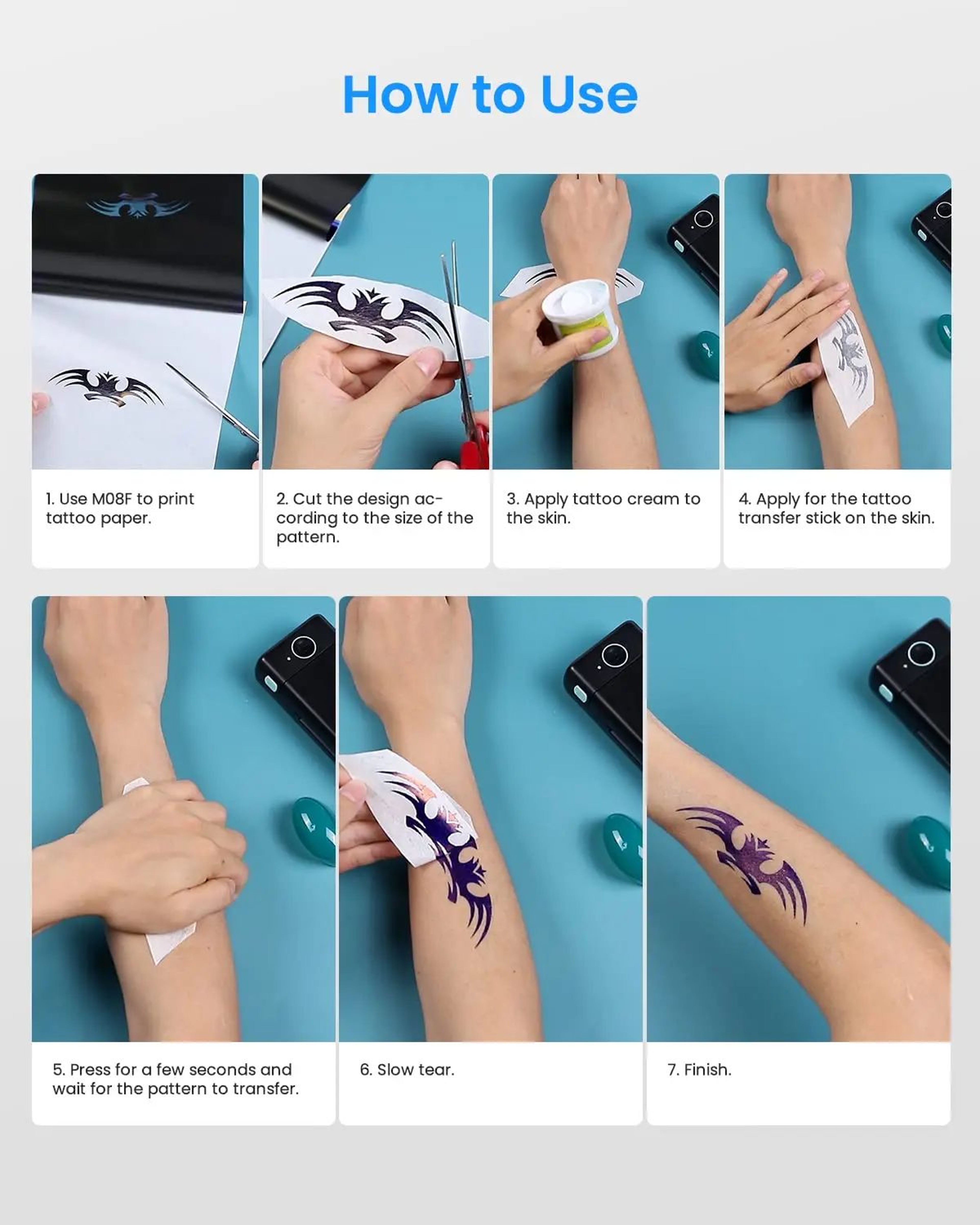 A4 Tattoo Transfer Paper 100 Sheets Thermal Stencil Paper For Tattoo Printers 3