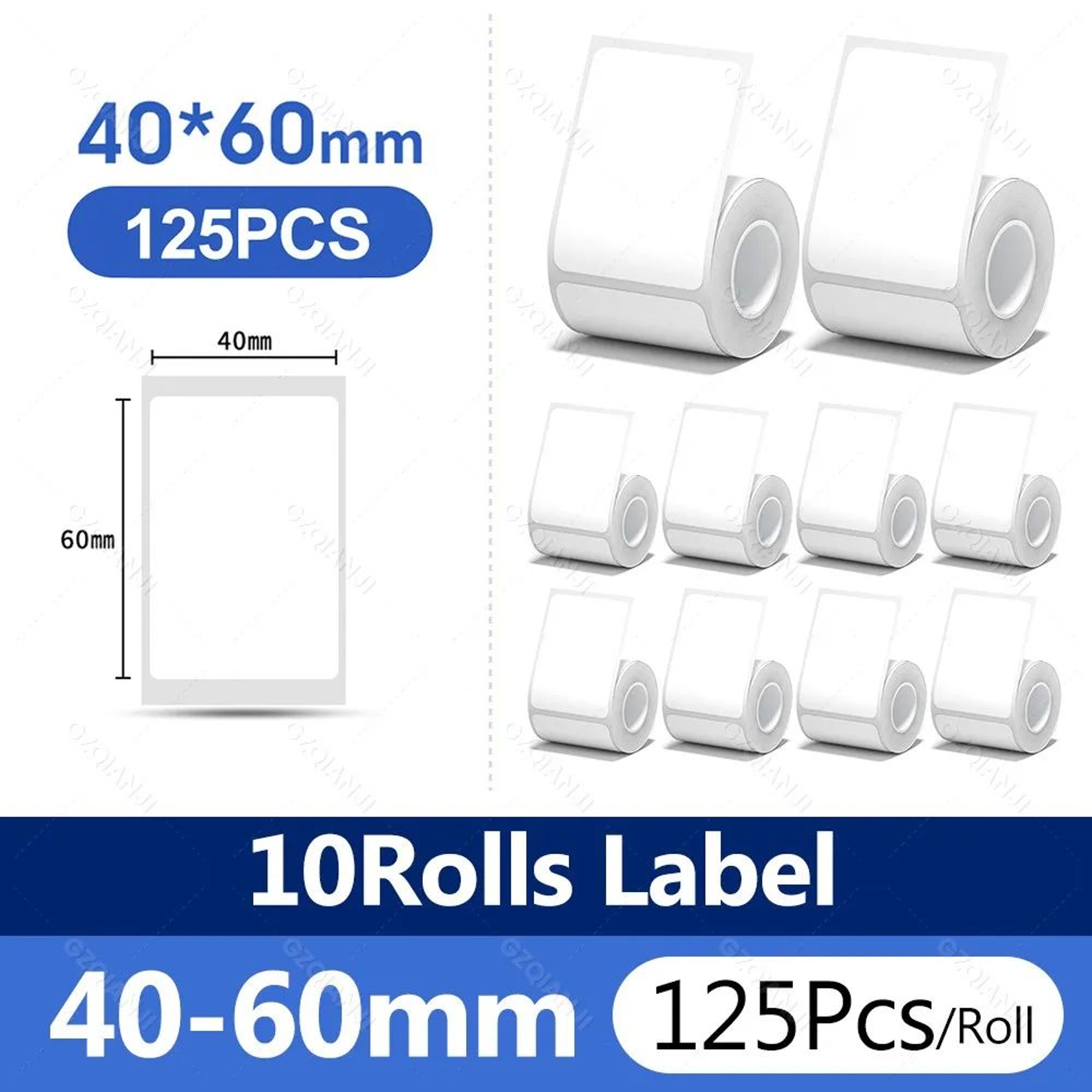 Waterproof White Thermal Label Paper Rolls For B1 B21 Printers  3510 Rolls 12