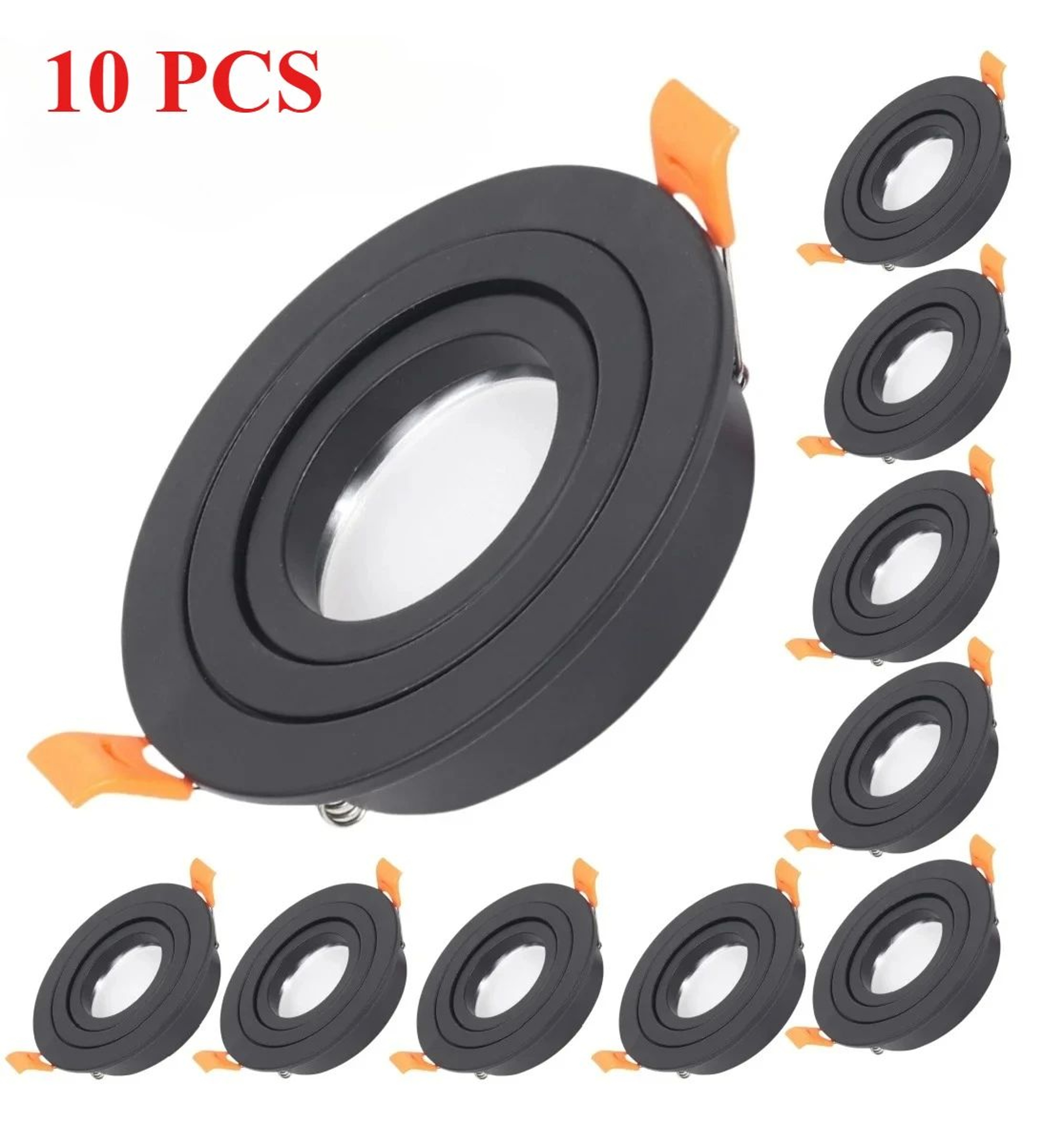 Adjustable Round Recessed LED Spotlight Frame GU10 MR16 Ceiling Downlight Holder 210PCS 8