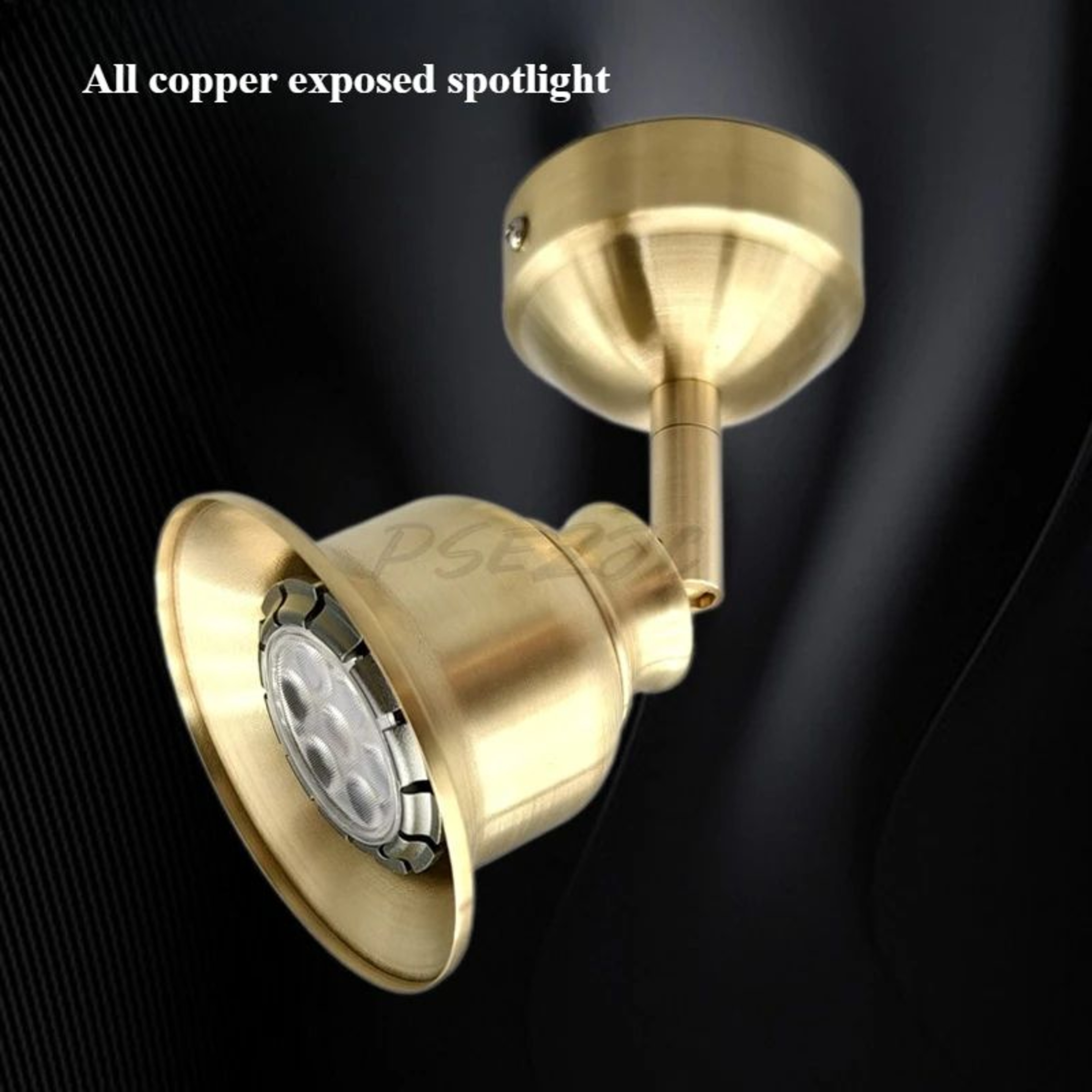 Retro Brass Mini LED Surface Mounted Spotlight For Wall Accent Lighting 2