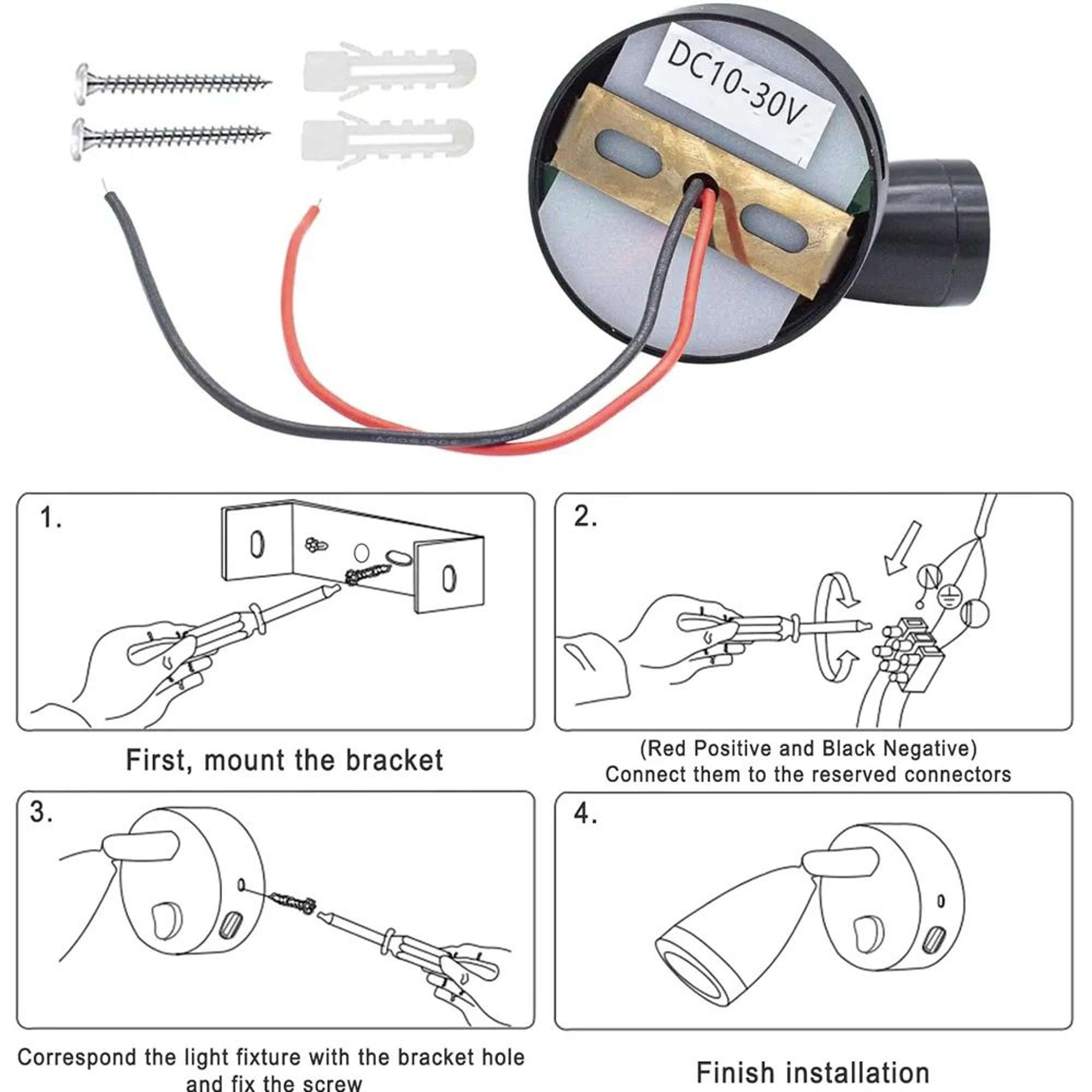 12V 24V LED RV Reading Light With USB Charging Port And Switch For Camper Boat And Bedroom 5