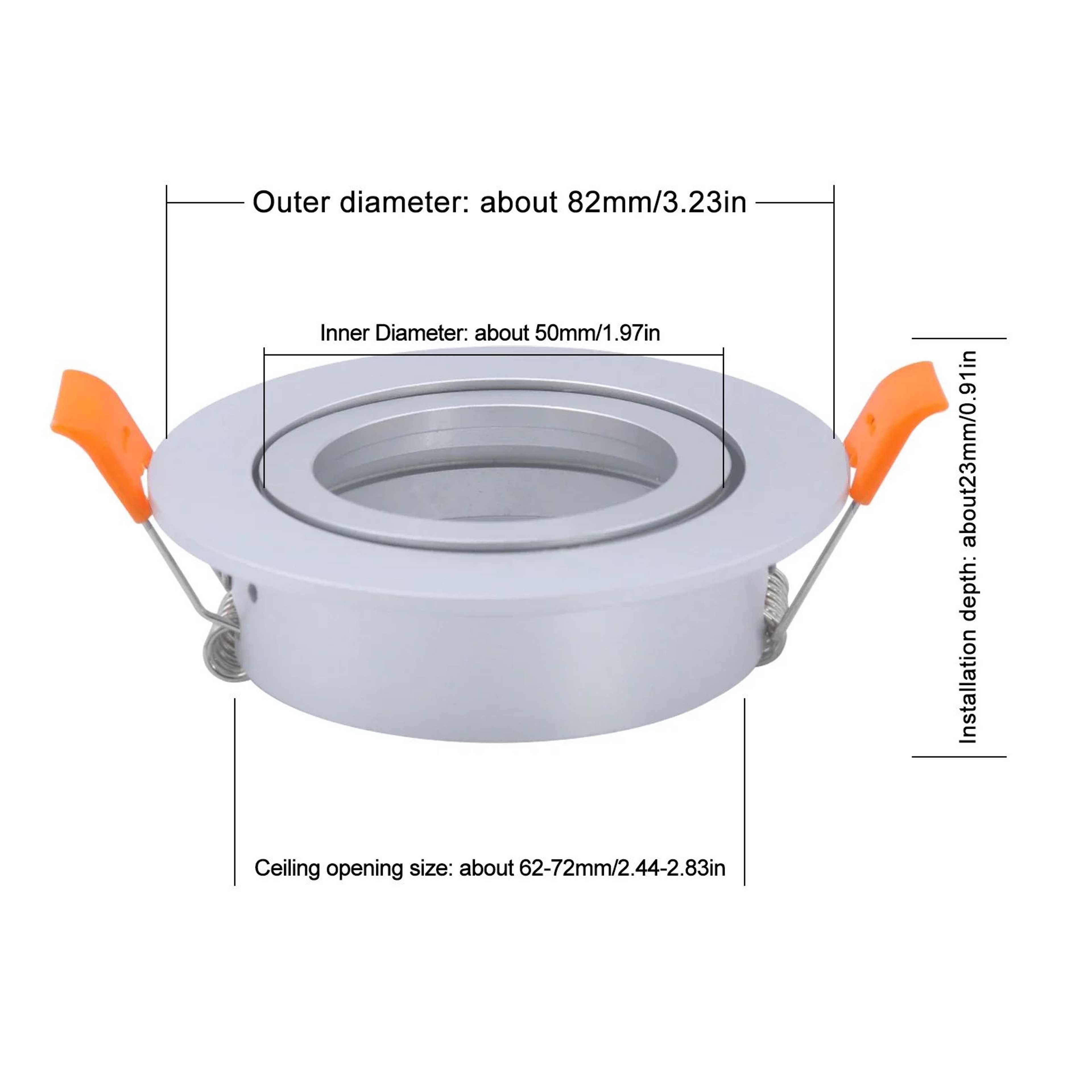 Adjustable Recessed Ceiling Spotlight Frame For GU10 MR16 Bulbs  4610PCS 3