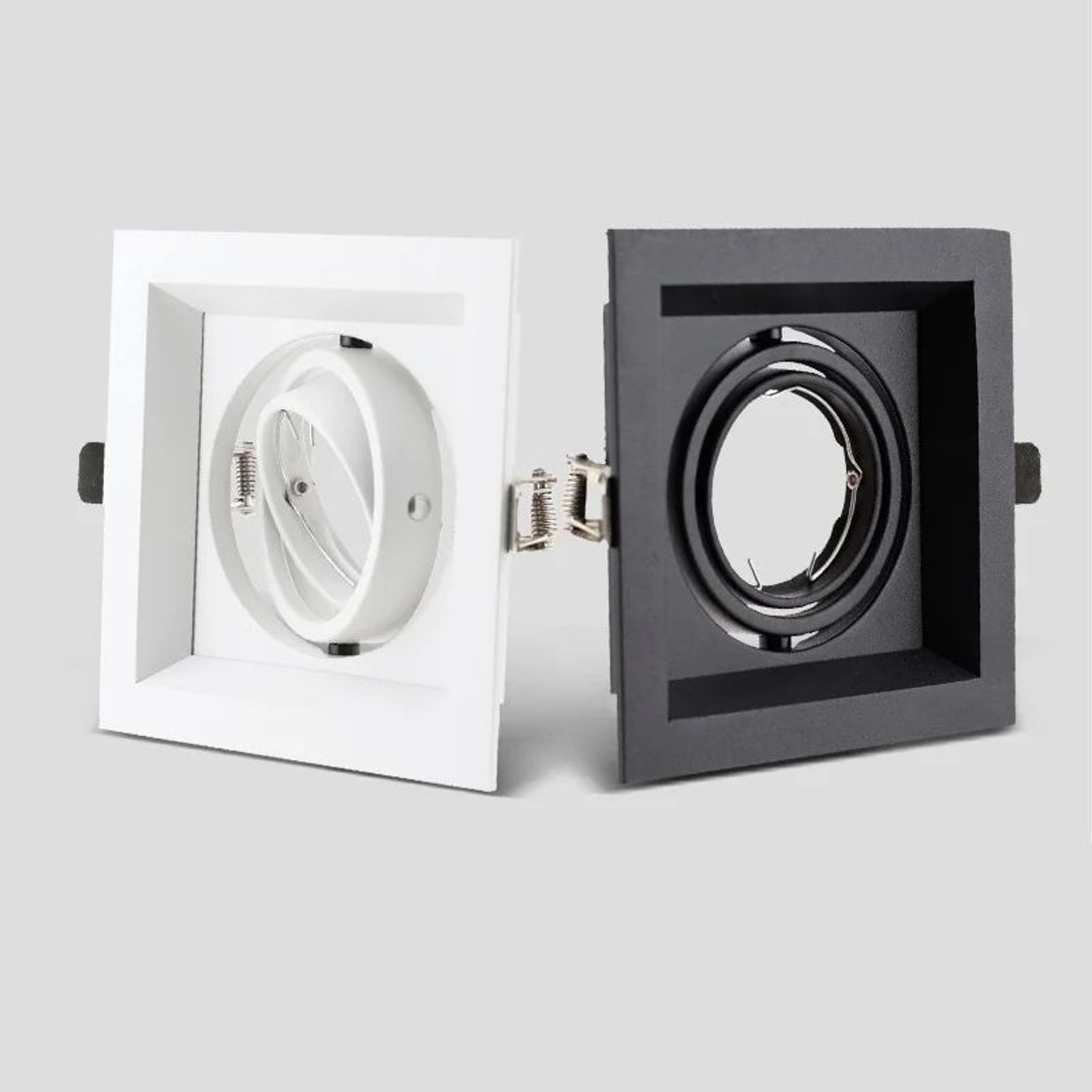 Adjustable Square Recessed Ceiling Light Frame For GU10 MR16 LED Spotlights 0