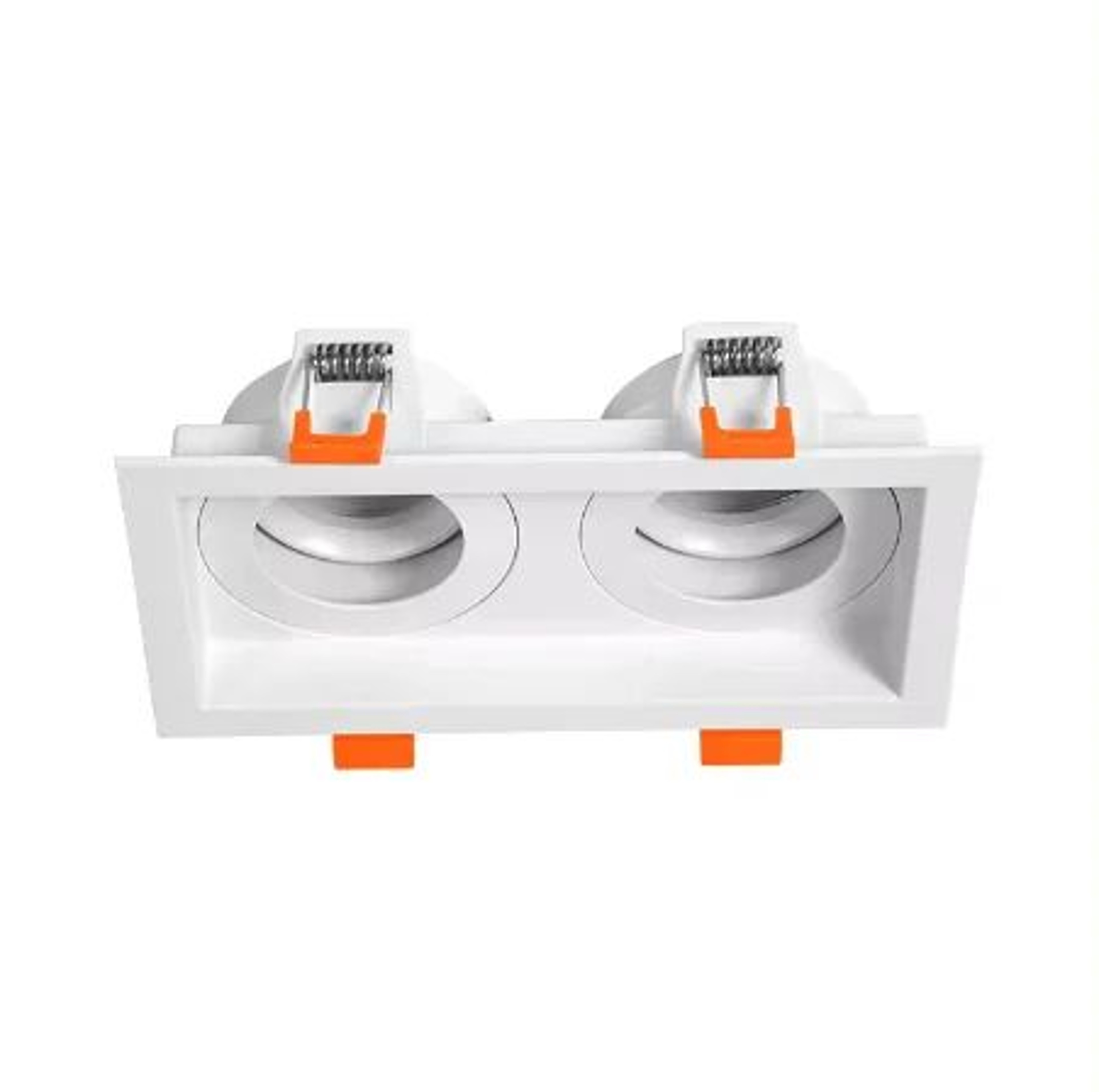 Double Recessed LED Spotlight Frame GU10 MR16 Rectangular Aluminum Ceiling Downlight Housing 7