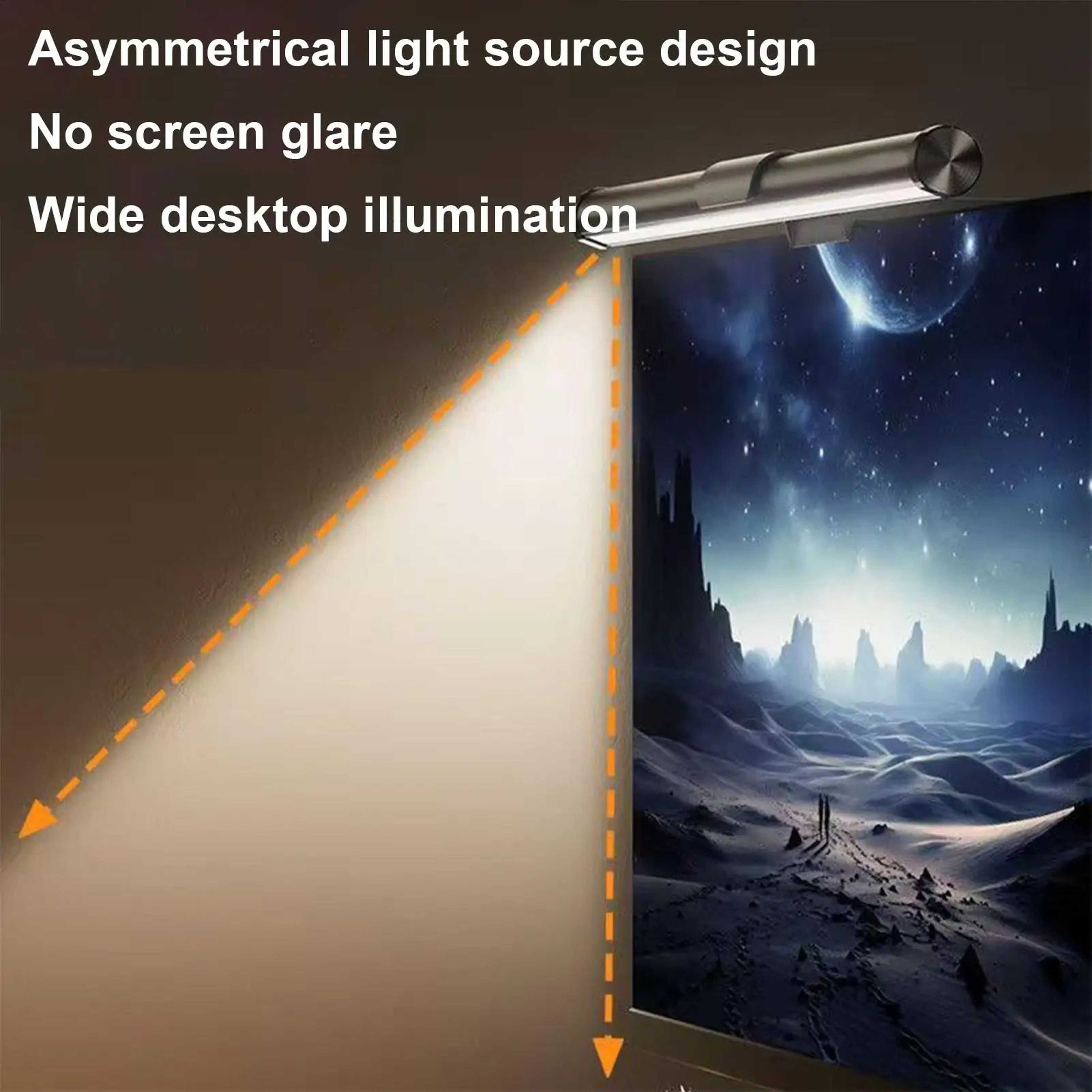 3Color Adjustable LED Monitor Light Bar AntiGlare Computer Screen Lamp For Office And Study 4