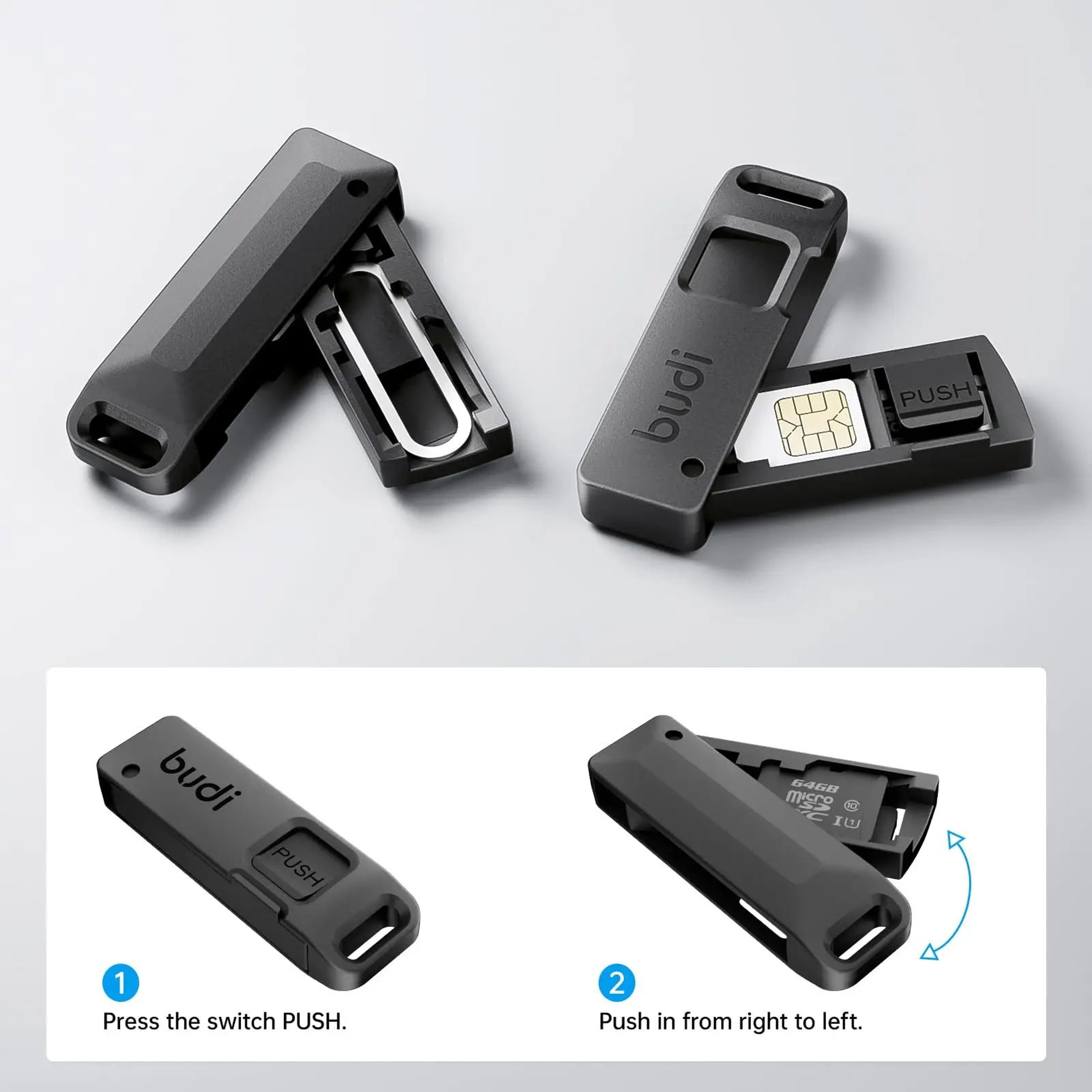 Universal SIM Card Ejector Pin With AntiLost Storage Case And Keyring 5