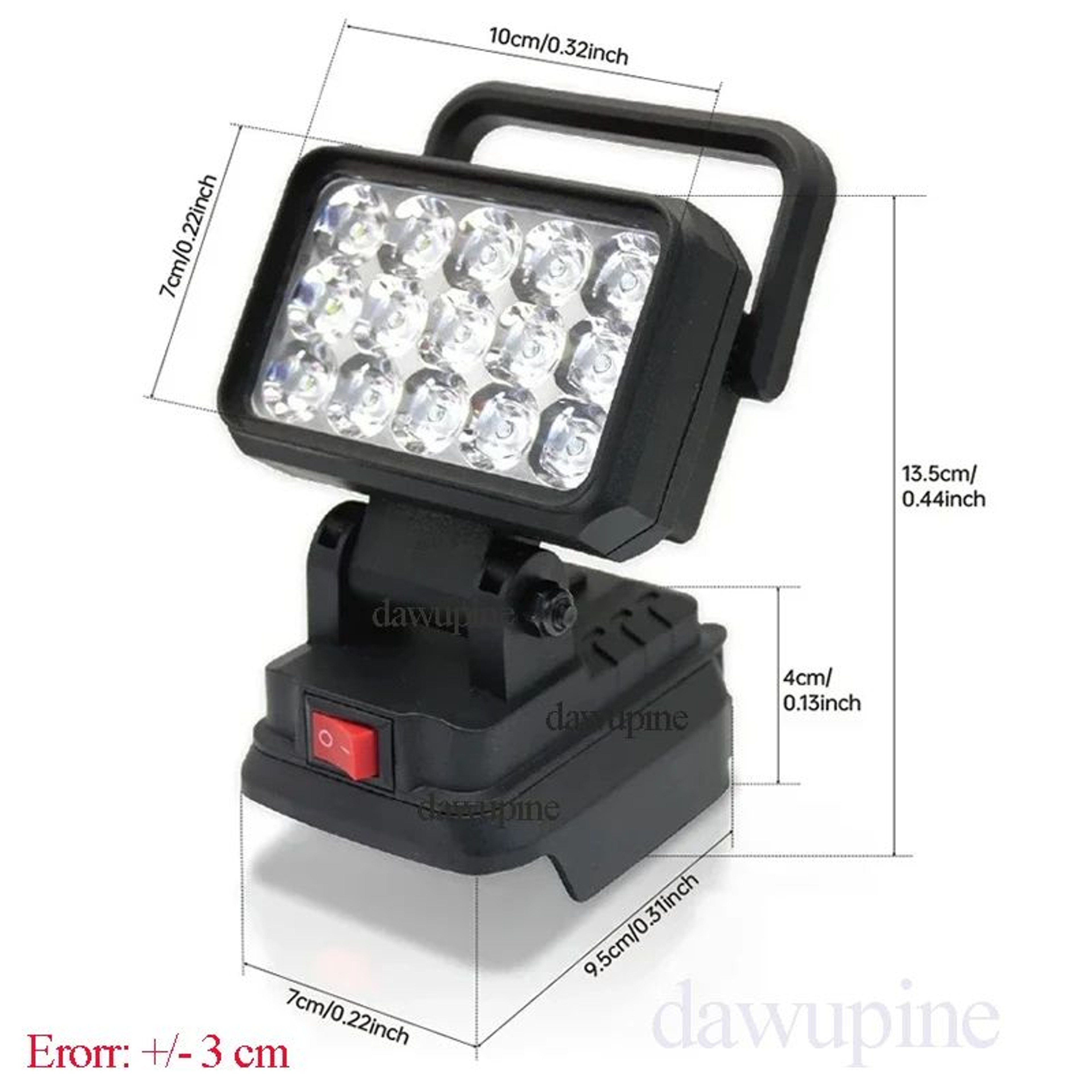 15 LED Cordless Work Light For 18V LiIon Batteries Portable Spotlight Flashlight 1