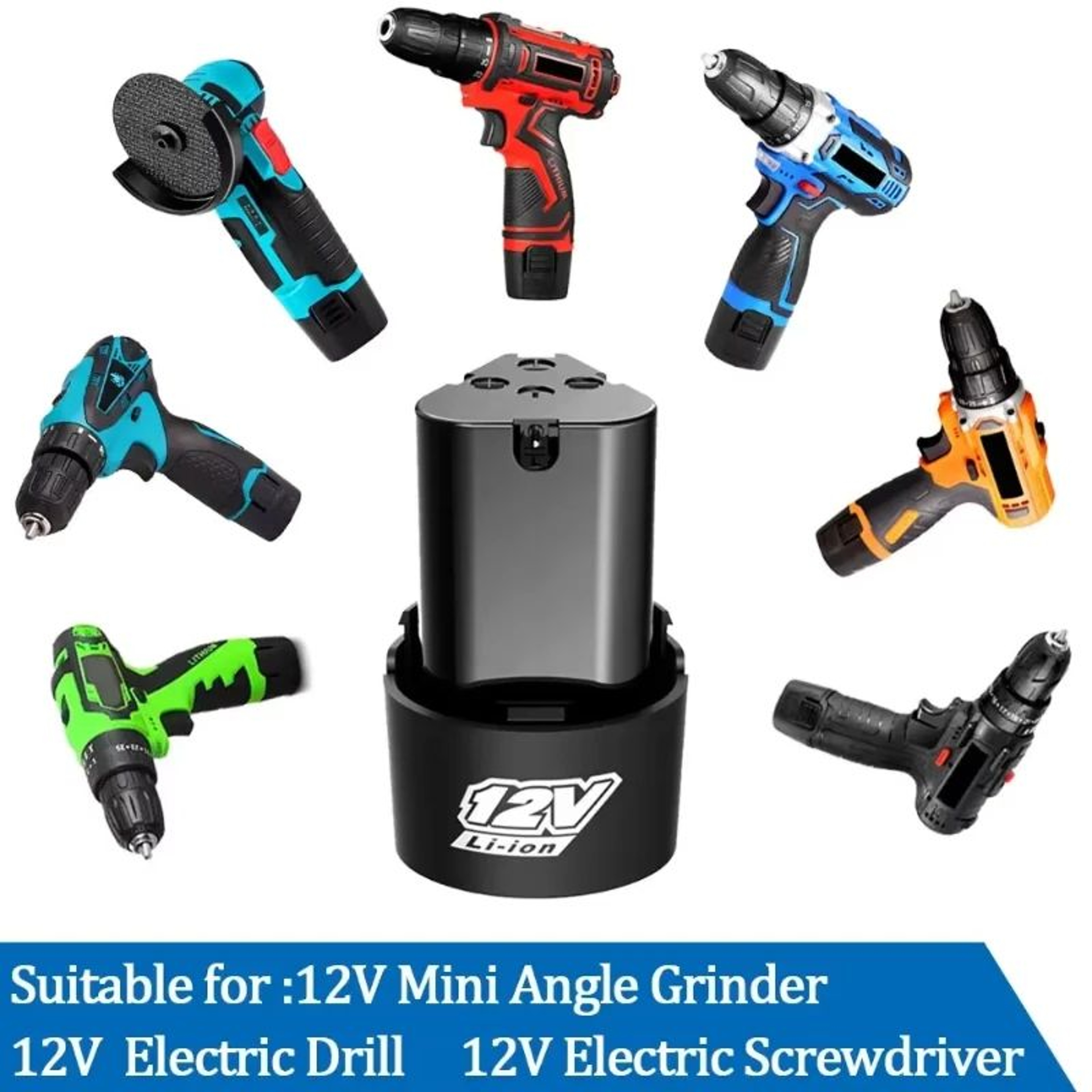12V Rechargeable Lithium Battery Replacement For Cordless Drills And Power Tools 4
